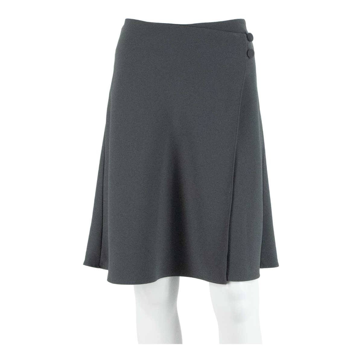 ARMANI COLLEZIONI Womens Wrap Skirt Grey Knee Length S Refurbished - N/A refurbished available on Cerqular