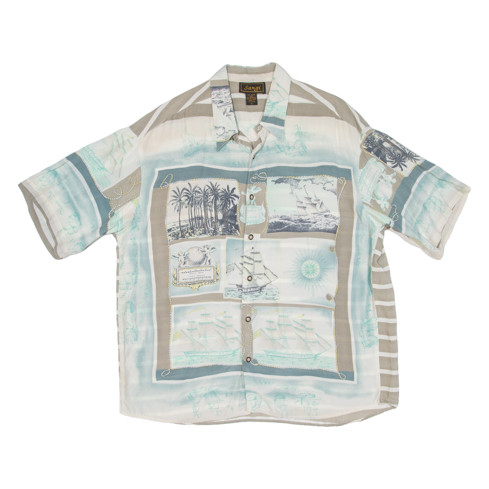 Buy SANGI Mens Hawaiian Shirt Blue Crazy Pattern L Refurbished - $18.19 SANGI Mens Hawaiian Shirt Blue Crazy Pattern L Refurbished - N/A refurbished available on Cerqular