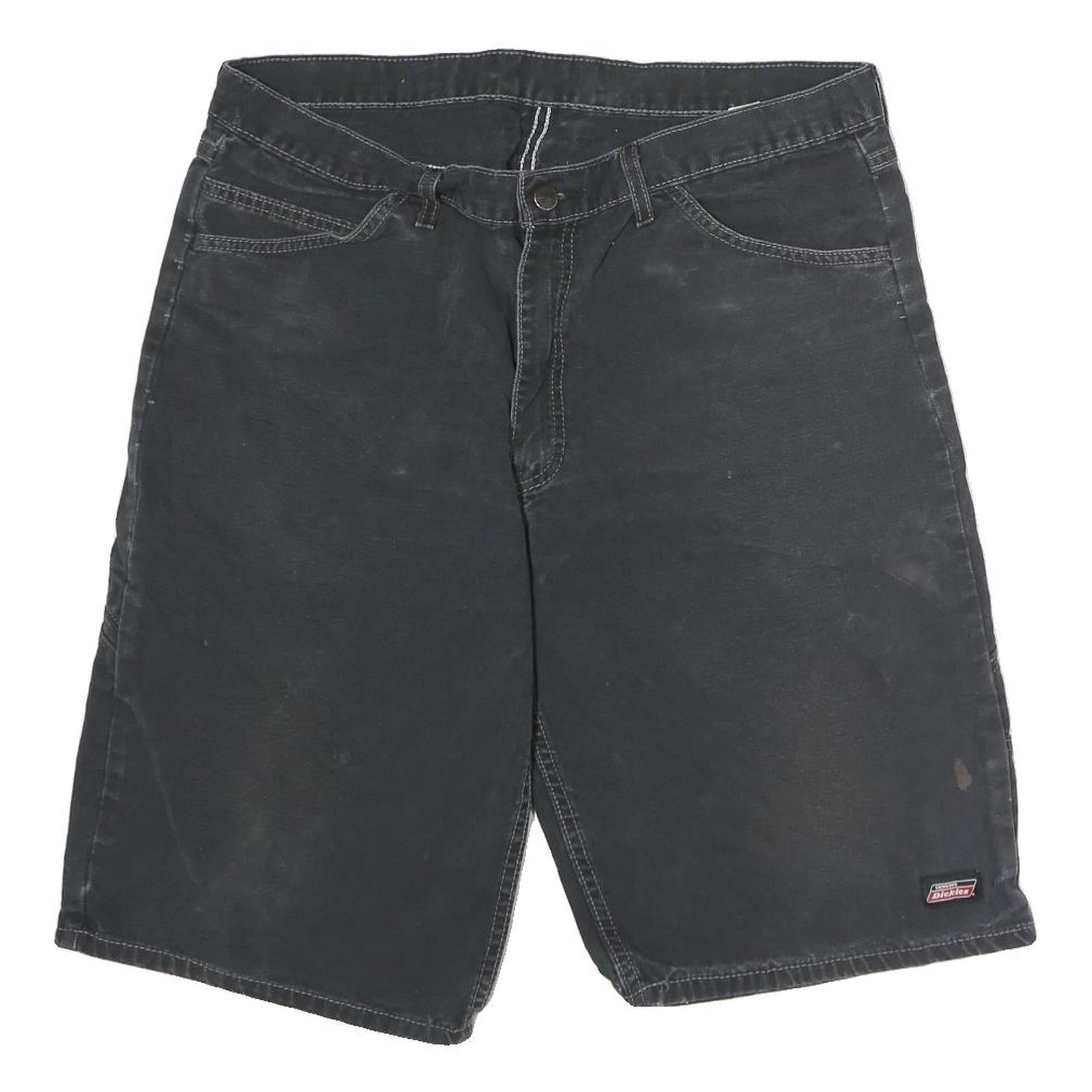 DICKIES Mens Black Cotton Casual Shorts M W36 Workwear Utility Pocket Refurbished - N/A refurbished available on Cerqular