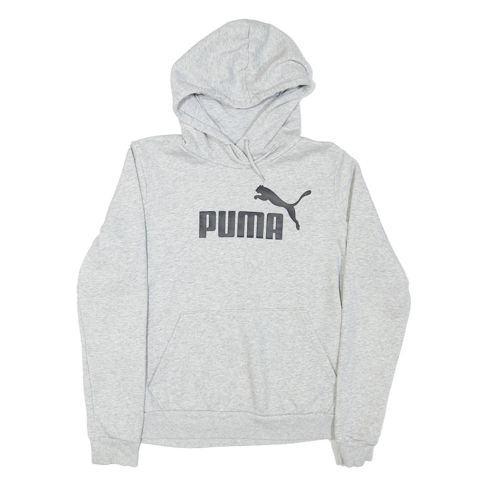 PUMA Womens Grey Hoodie M Cotton Blend Pullover Casual Sports Sweatshirt Refurbished - N/A refurbished available on Cerqular