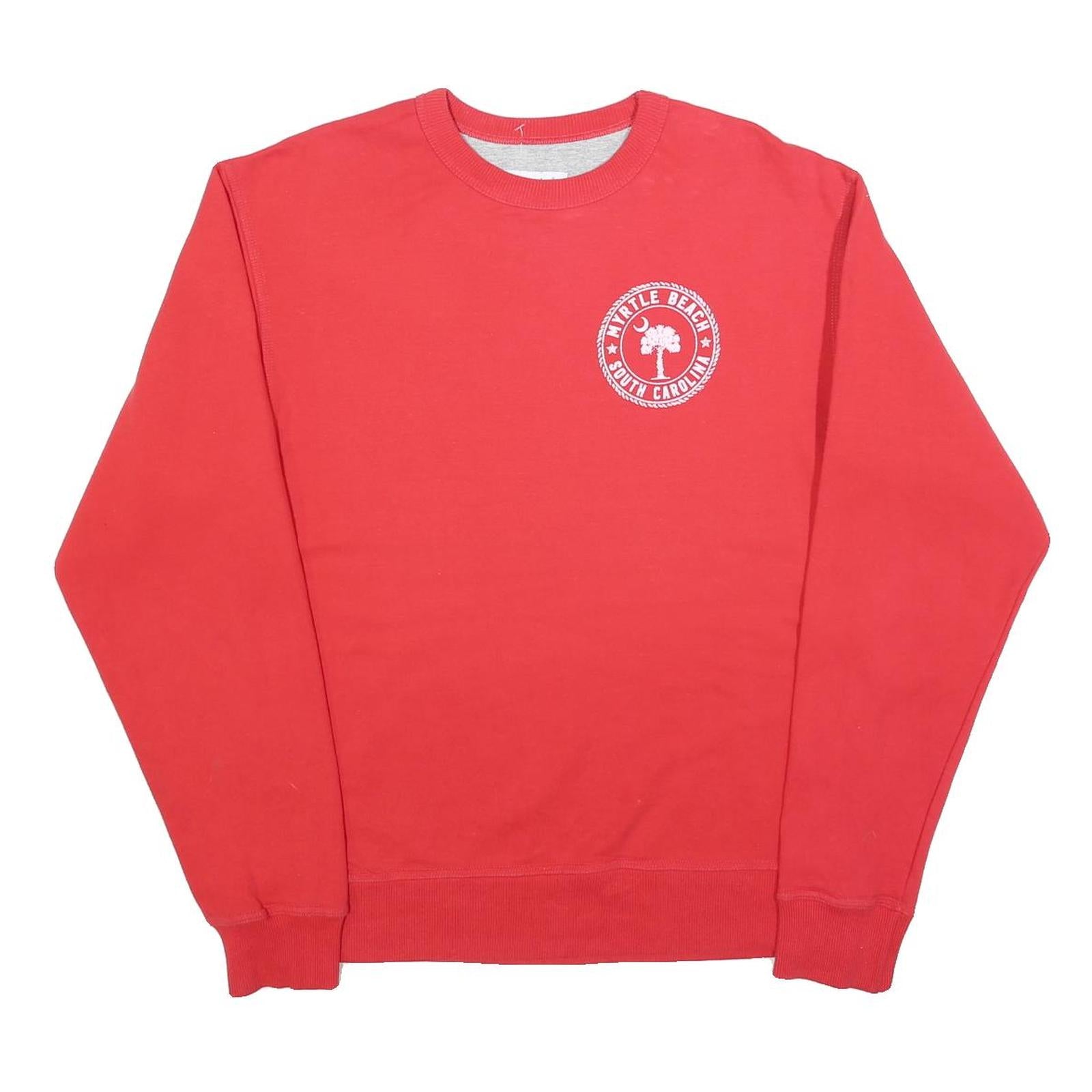 CHAMPION Mens Red Myrtle Beach South Carolina Crew Neck M Sweatshirt Cotton Refurbished - N/A refurbished available on Cerqular