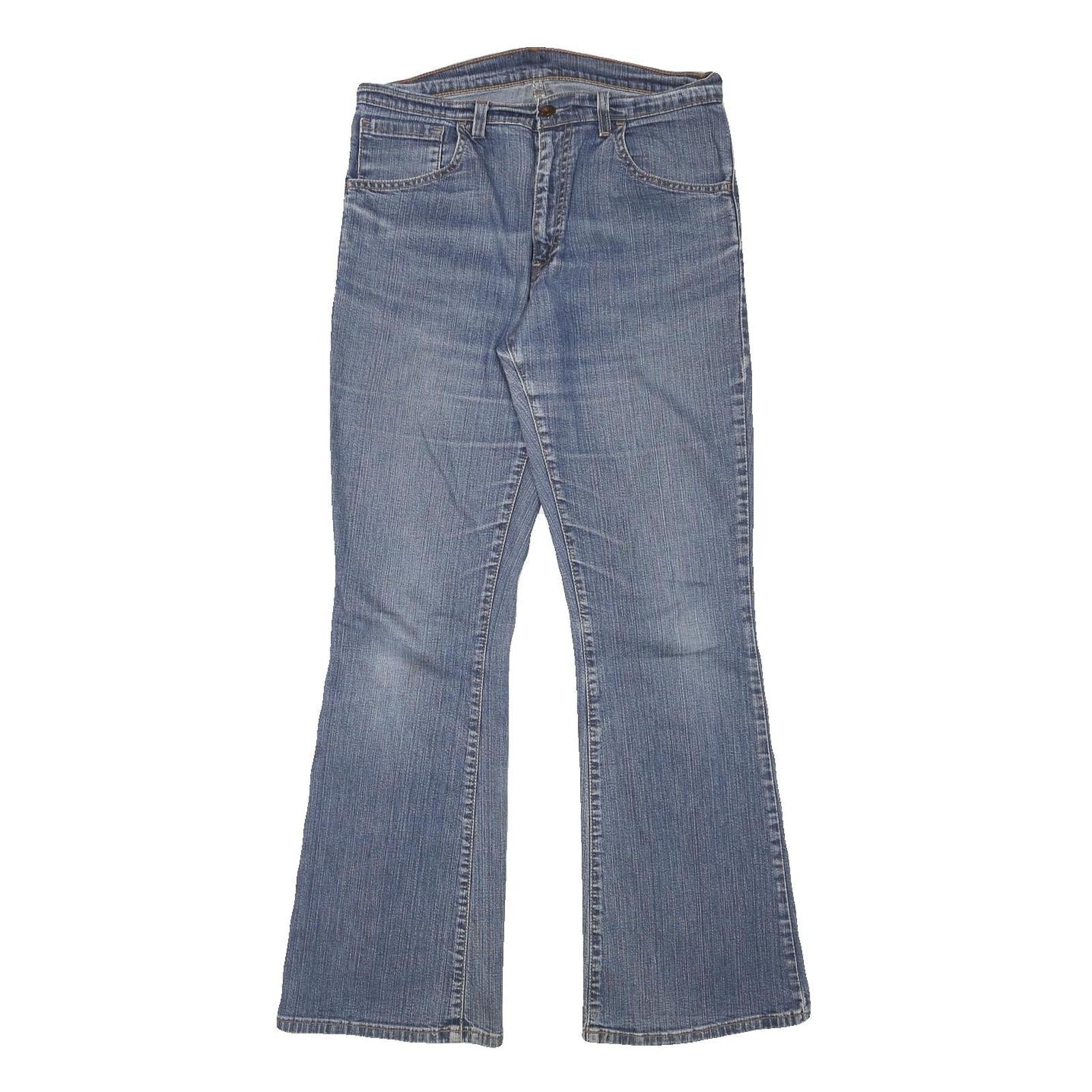 LEVI'S Womens Regular Fit Blue Flared Denim Light W30 L29 Jeans Zip Cotton Blend Refurbished - N/A refurbished available on Cerqular
