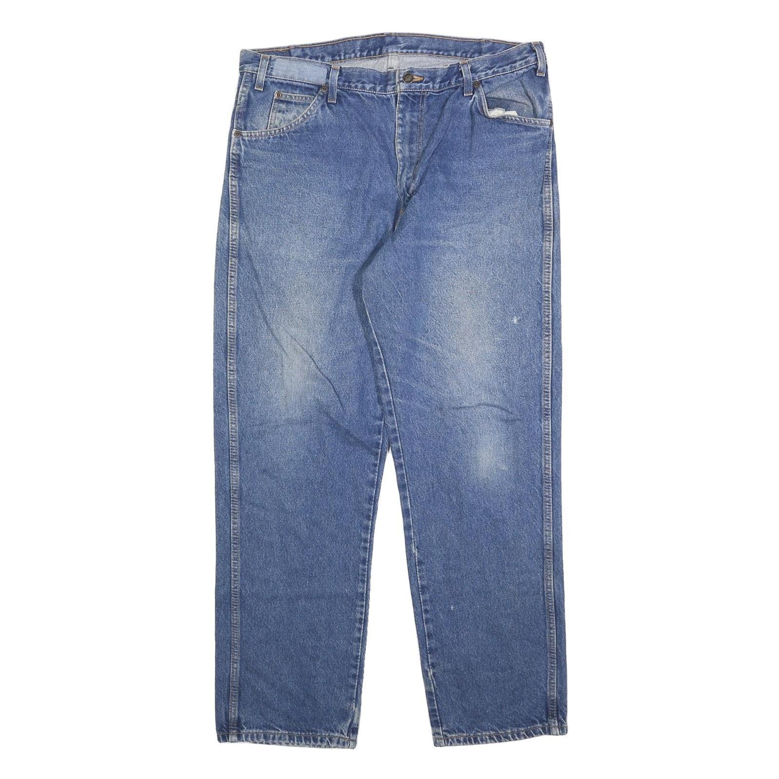 DICKIES Mens Jeans Blue Regular Straight Denim Medium W38 L32 Classic Fit Refurbished - N/A refurbished available on Cerqular