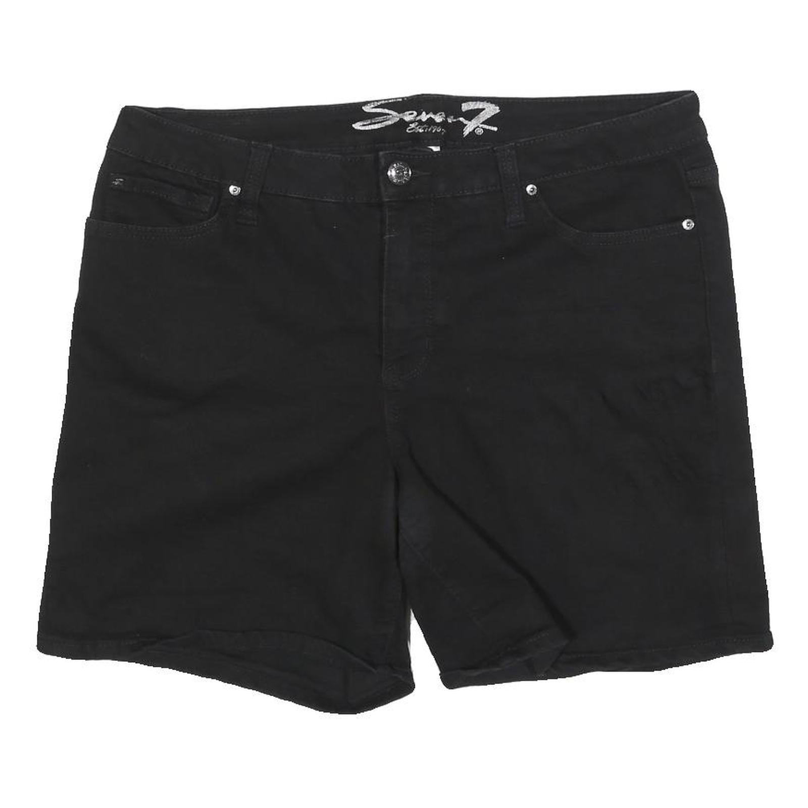 7 FOR ALL MANKIND Womens Black Casual Shorts XL W38 Cotton Blend Stylish Fit Refurbished - N/A refurbished available on Cerqular