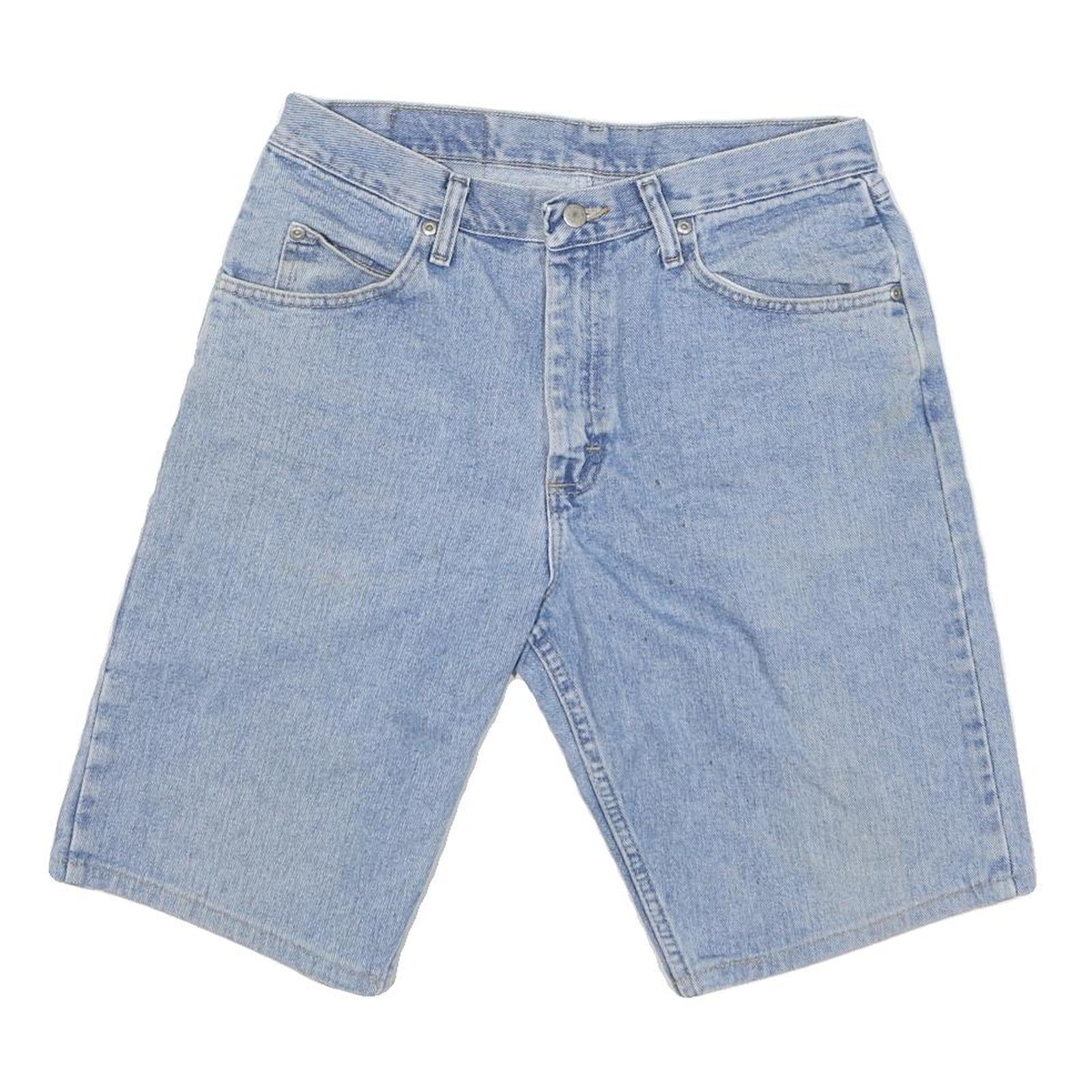 WRANGLER Mens Light Blue Denim Casual Shorts M W32 Classic Fit Cotton Blend Refurbished - N/A refurbished available on Cerqular