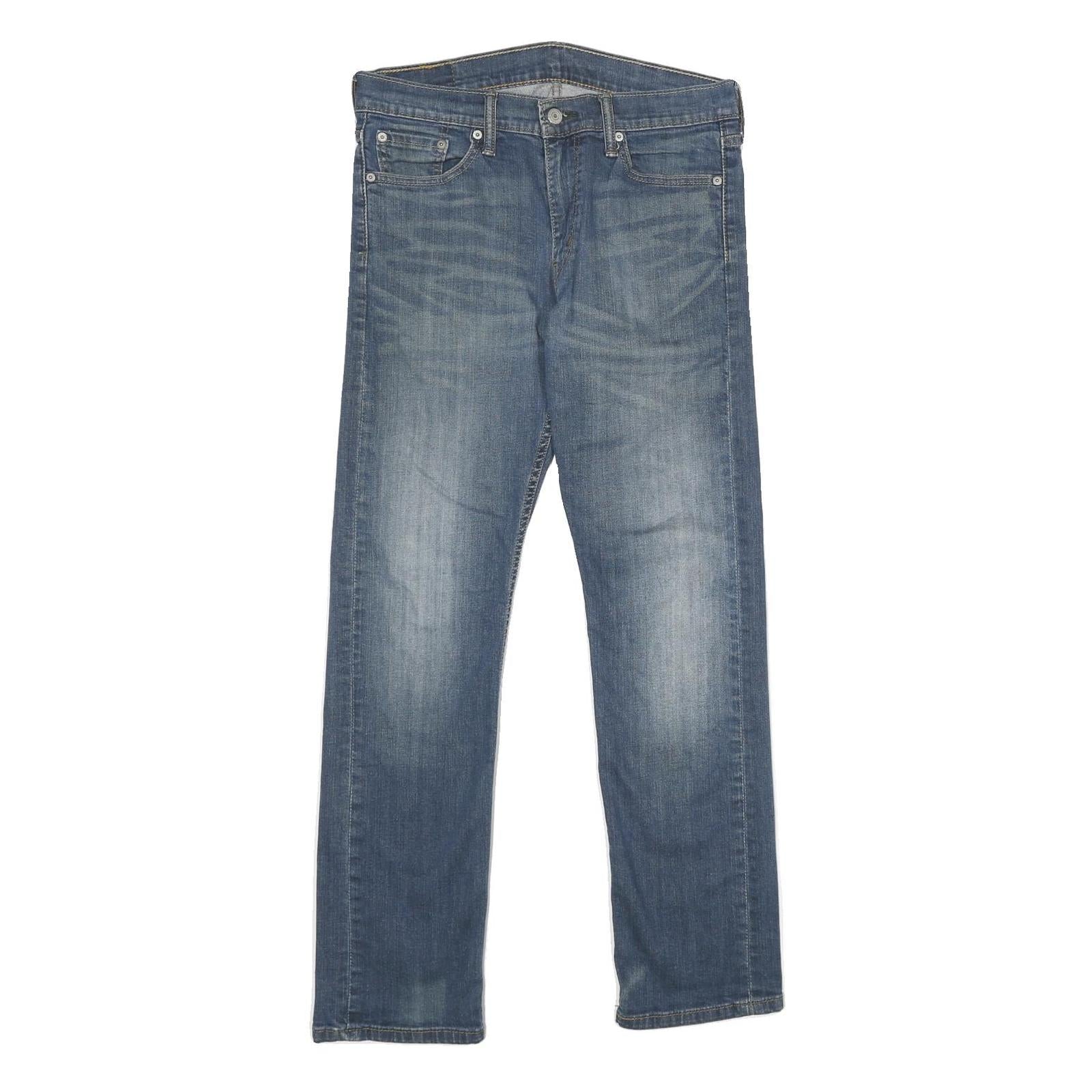 LEVI'S 513 Mens Jeans Blue Slim Straight Denim Medium W30 L32 Classic Fit Zip Refurbished - N/A refurbished available on Cerqular