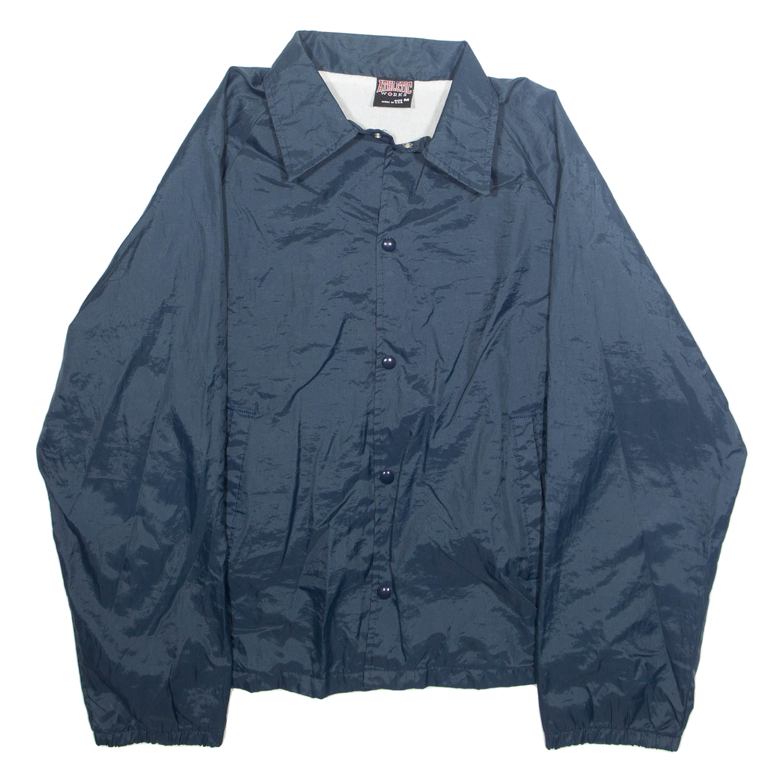 ATHLETIC WORKS Mens Track Jacket Blue Nylon M Refurbished - N/A refurbished available on Cerqular