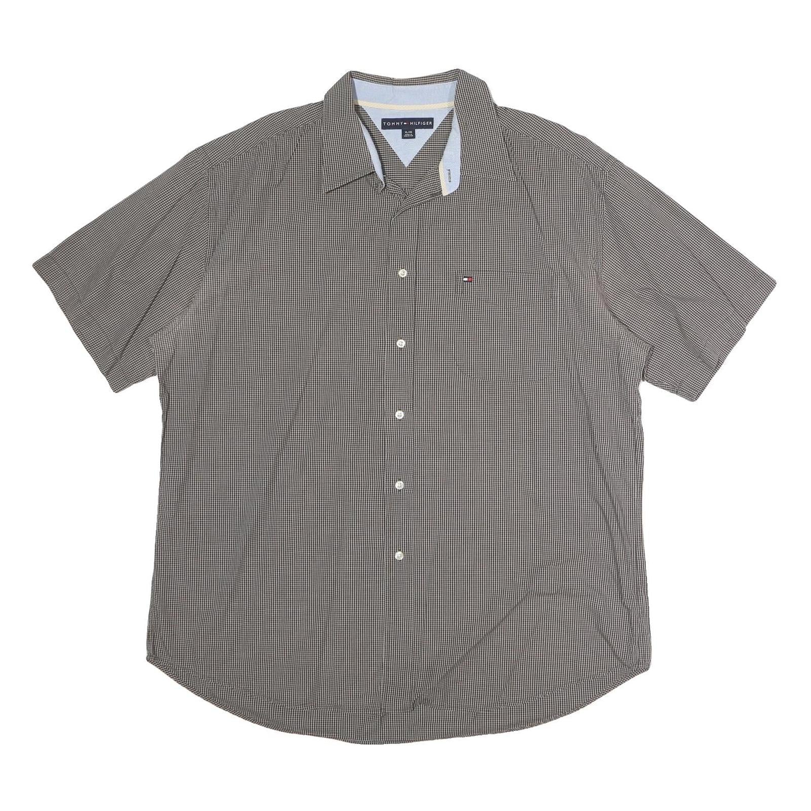 Buy TOMMY HILFIGER Mens Black & White Check Shirt XL Short Sleeve Cotton Casual Refurbished - $38.99 TOMMY HILFIGER Mens Black & White Check Shirt XL Short Sleeve Cotton Casual Refurbished - N/A refurbished available on Cerqular
