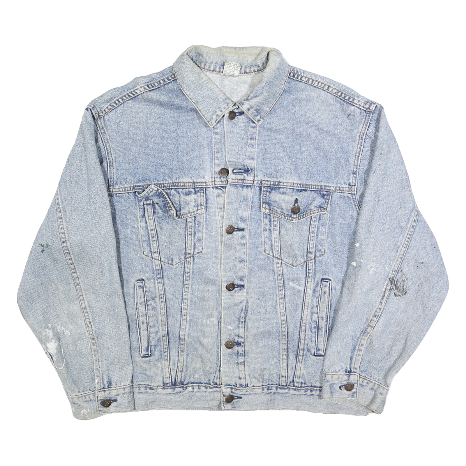 HARD ROCK CAFE Mens Blue Denim Button Cotton Jacket L Embroidered Save The Refurbished - N/A refurbished available on Cerqular
