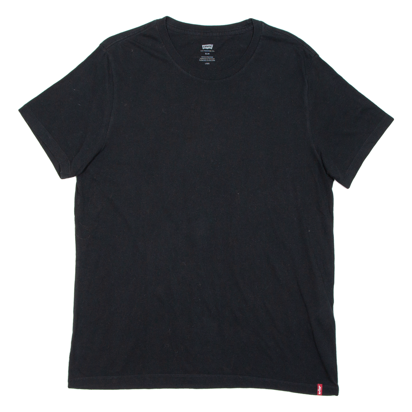 LEVI'S Slim Fit Mens T-Shirt Black L Refurbished - N/A refurbished available on Cerqular