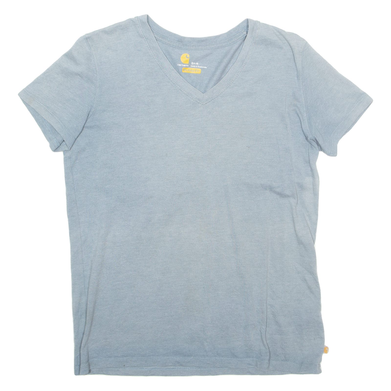 CARHARTT Relaxed Fit Womens T-Shirt Blue V-Neck S Refurbished - N/A refurbished available on Cerqular