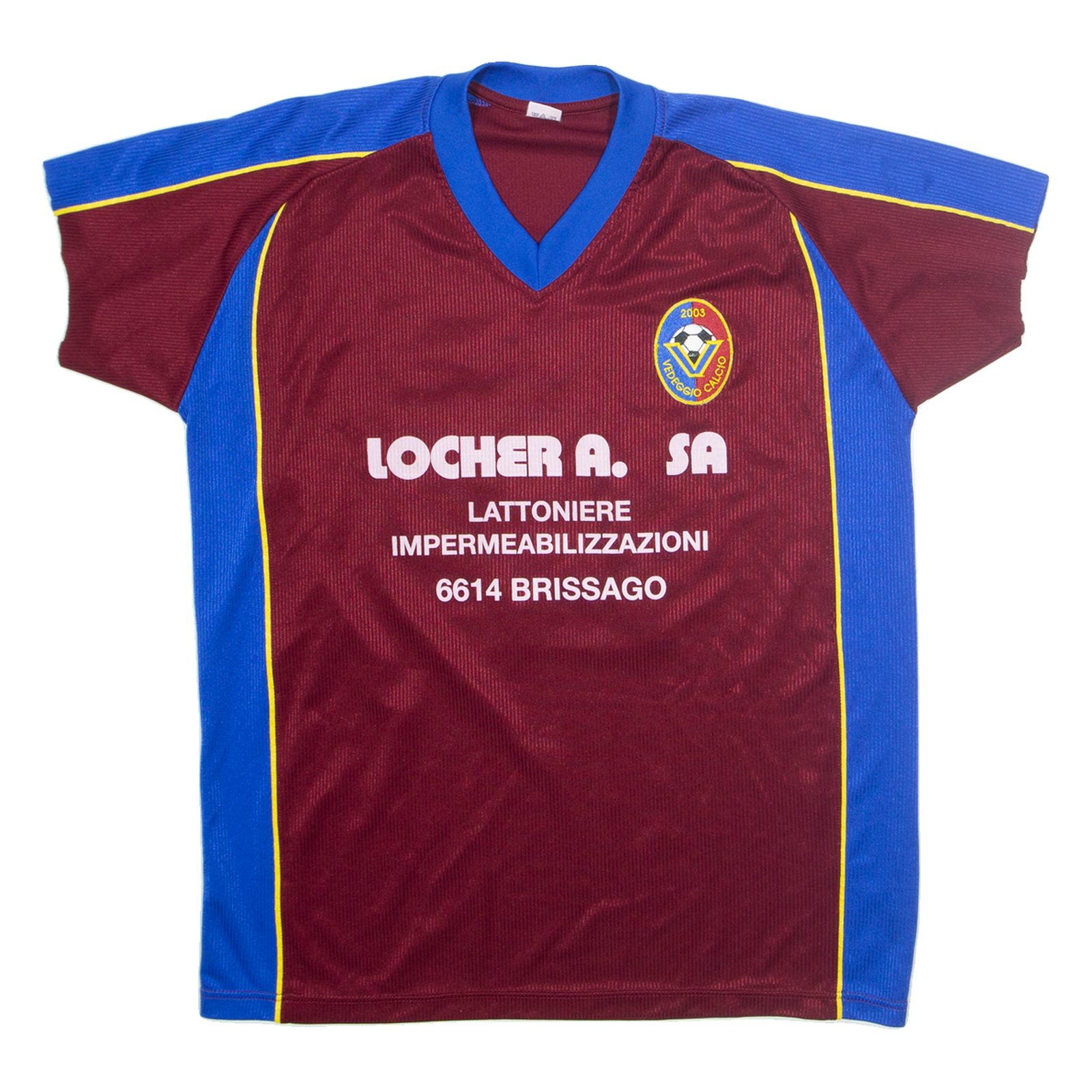 Vedeggio Calico Mens Football Shirt Jersey Maroon V-Neck M Refurbished - N/A refurbished available on Cerqular