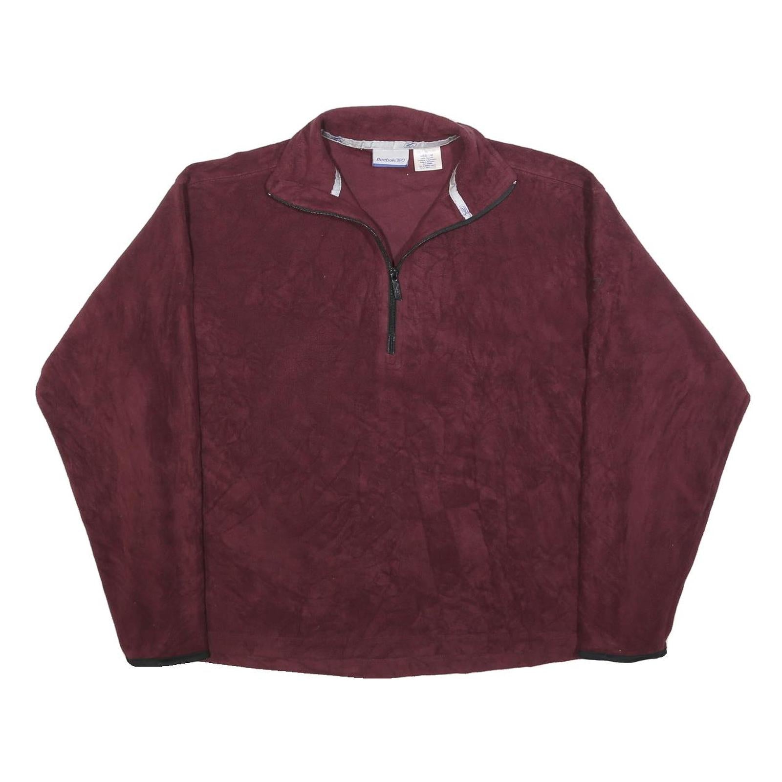 REEBOK Mens Maroon Pullover Plain Crew Neck Basic Knit Jumper M Polyester Refurbished - N/A refurbished available on Cerqular