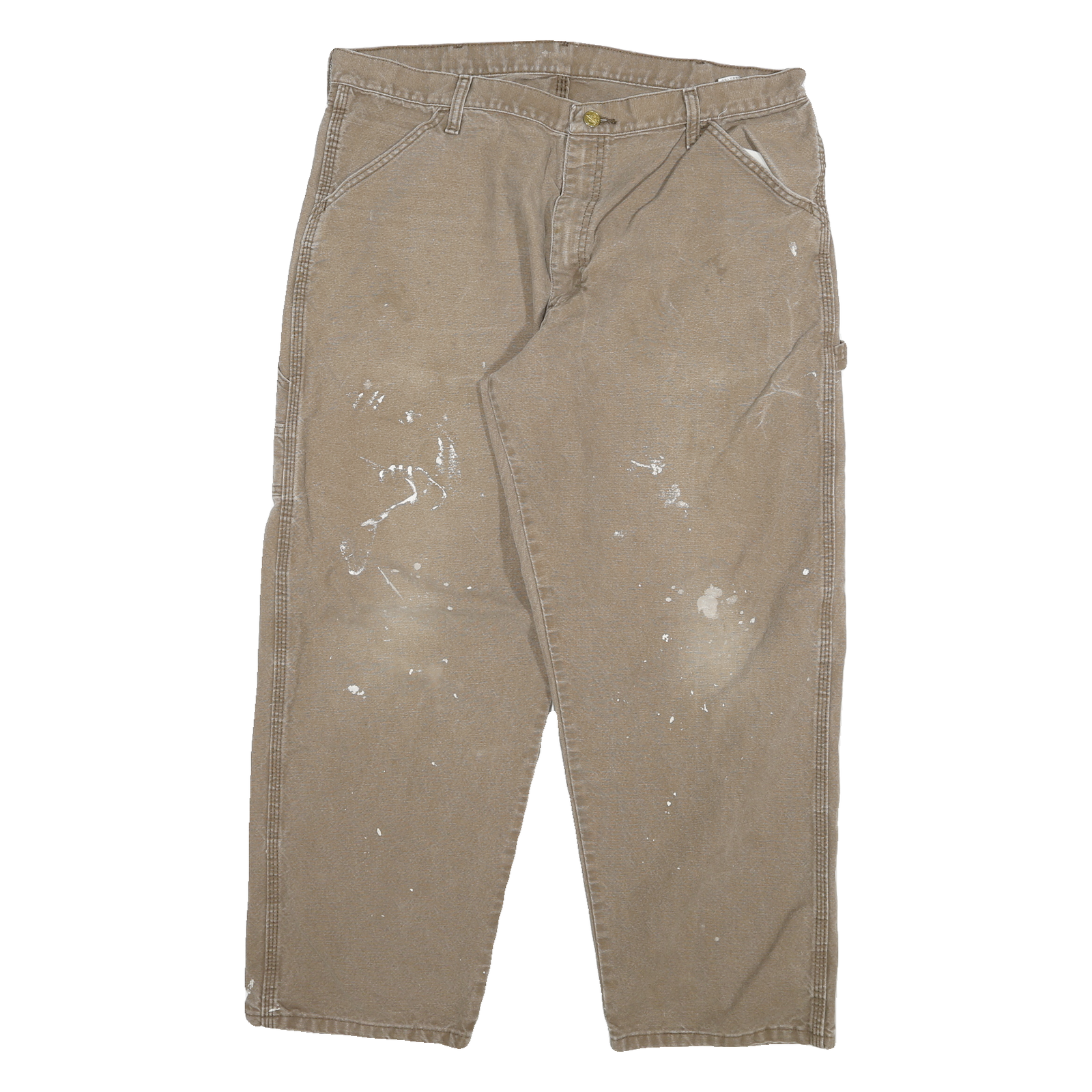 DICKIES Mens Jeans Beige Relaxed Straight Denim Medium W38 L30 Workwear Zip Refurbished - N/A refurbished available on Cerqular