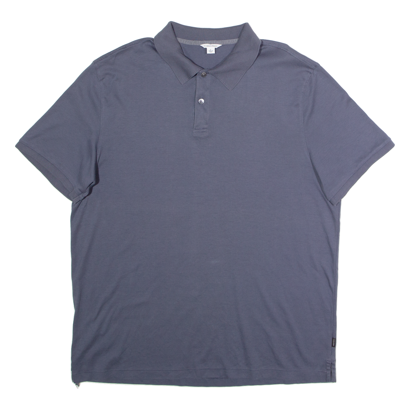 CALVIN KLEIN Mens Polo Shirt Grey L Refurbished - N/A refurbished available on Cerqular