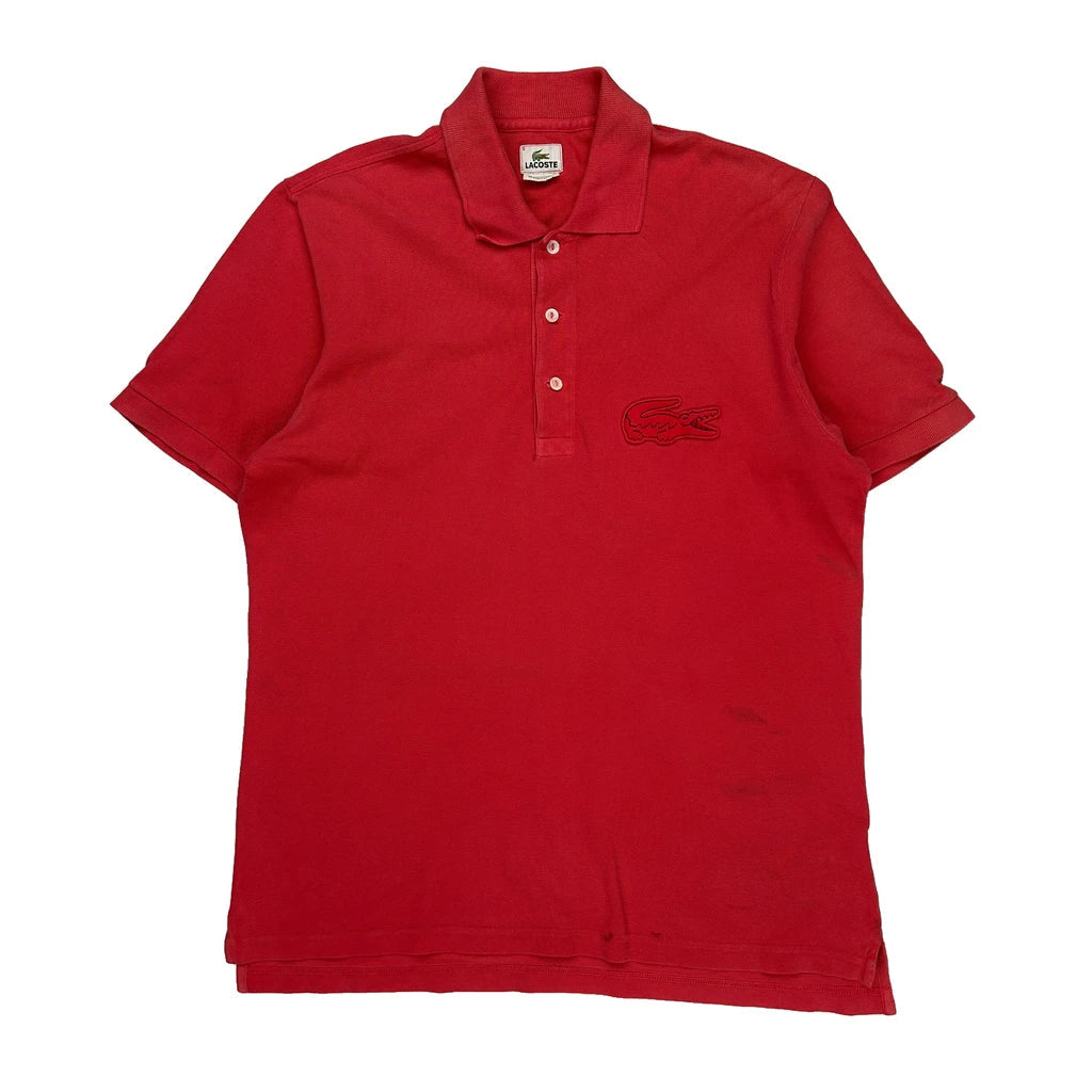 Lacoste Polo Shirt - Large Red Cotton Refurbished - Thrifted (note: this is a term often used to describe second- refurbished available on Cerqular