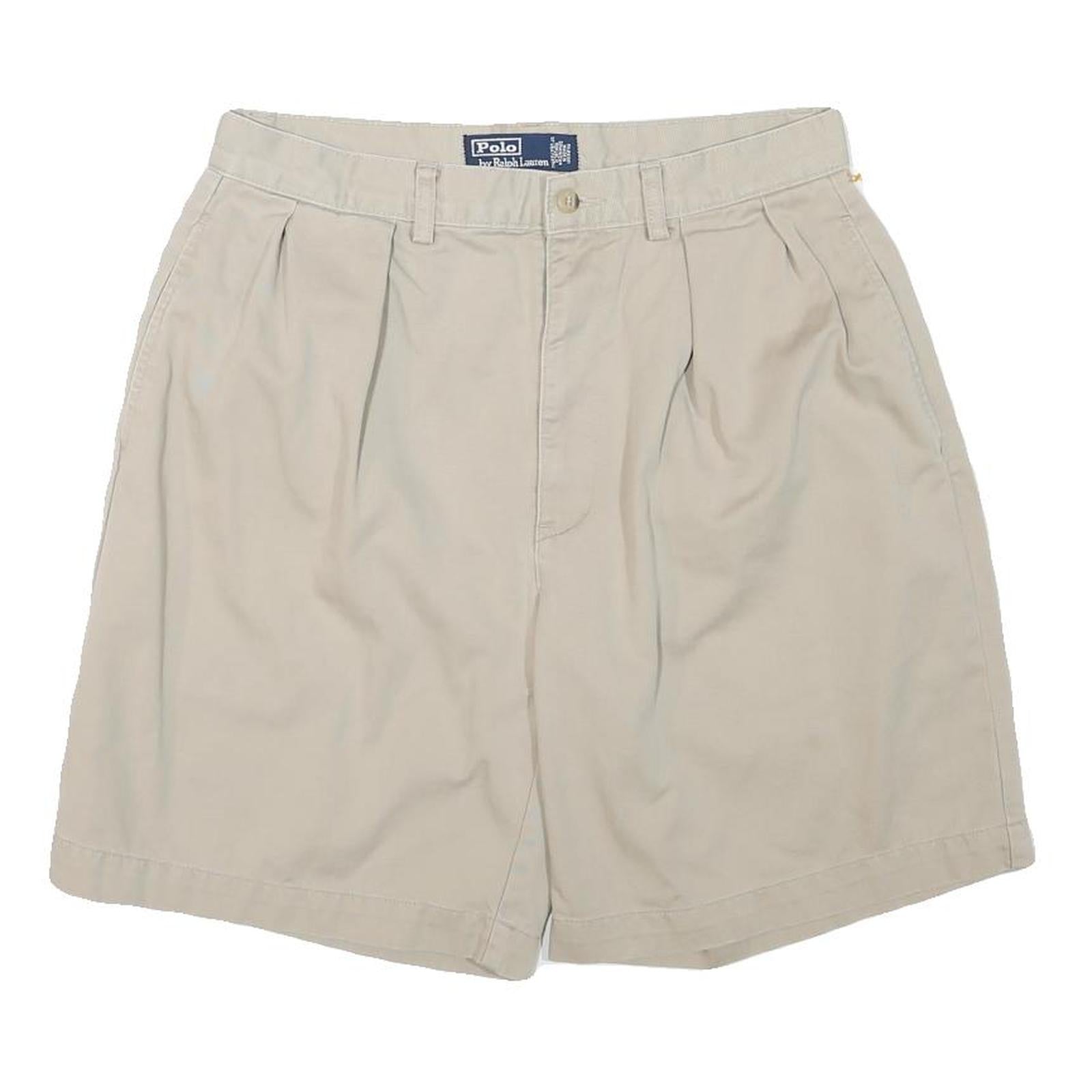 POLO RALPH LAUREN Womens Shorts Beige Casual Plain L W30 Cotton Blend Refurbished - N/A refurbished available on Cerqular