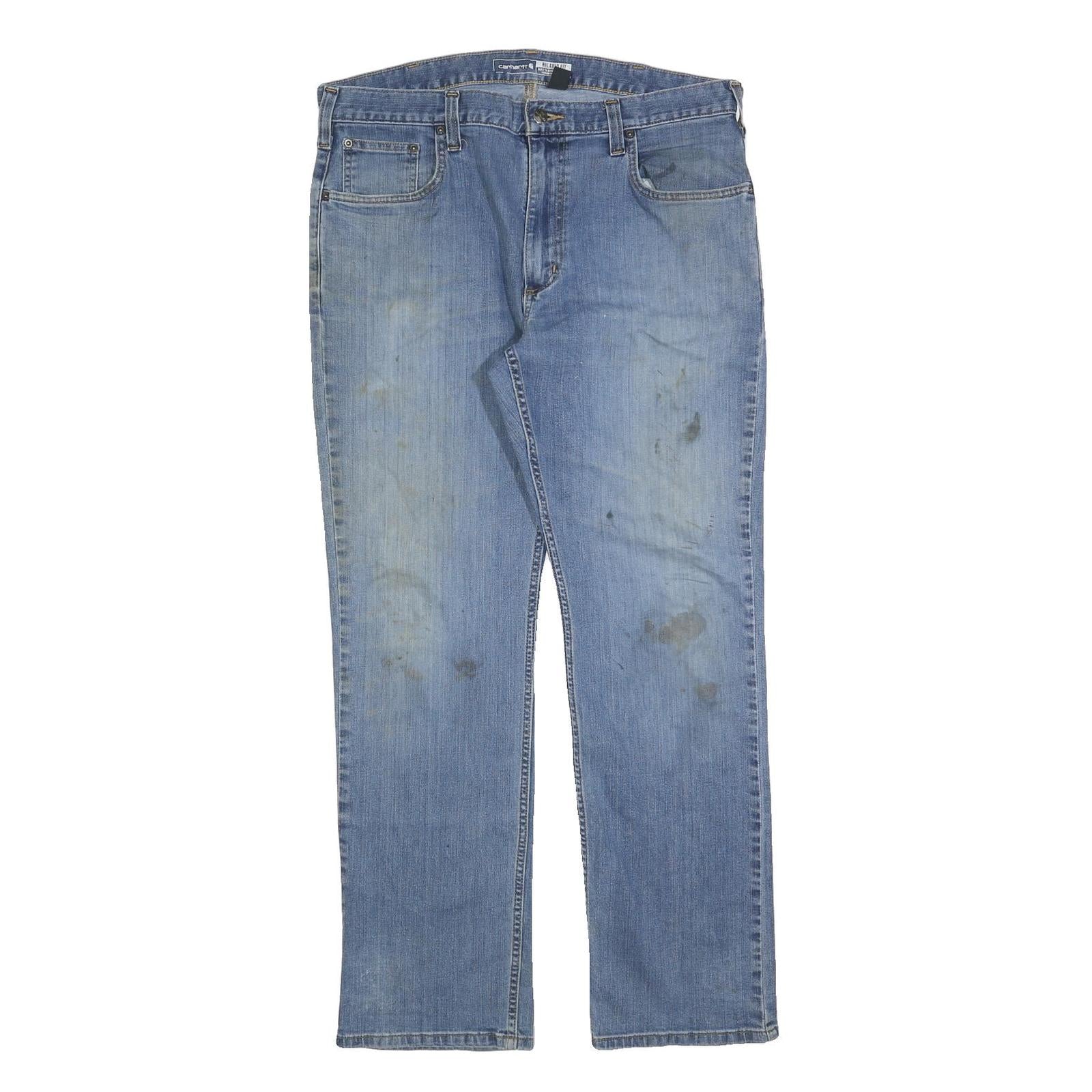CARHARTT Mens Jeans Blue Relaxed Straight Denim Medium W36 L32 Workwear Zip Refurbished - N/A refurbished available on Cerqular