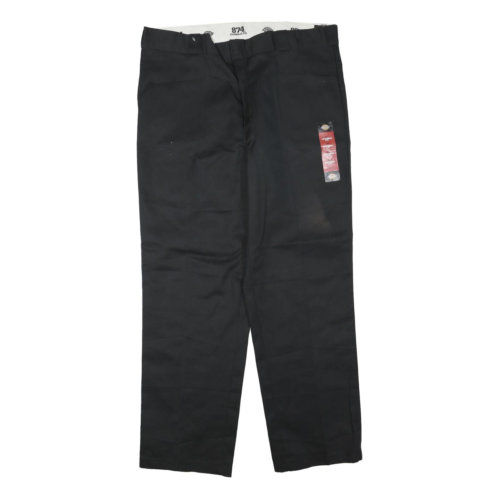 DICKIES Mens Polyester Blend Black Regular Fit Straight Leg Trousers W40 L32 Refurbished - N/A refurbished available on Cerqular