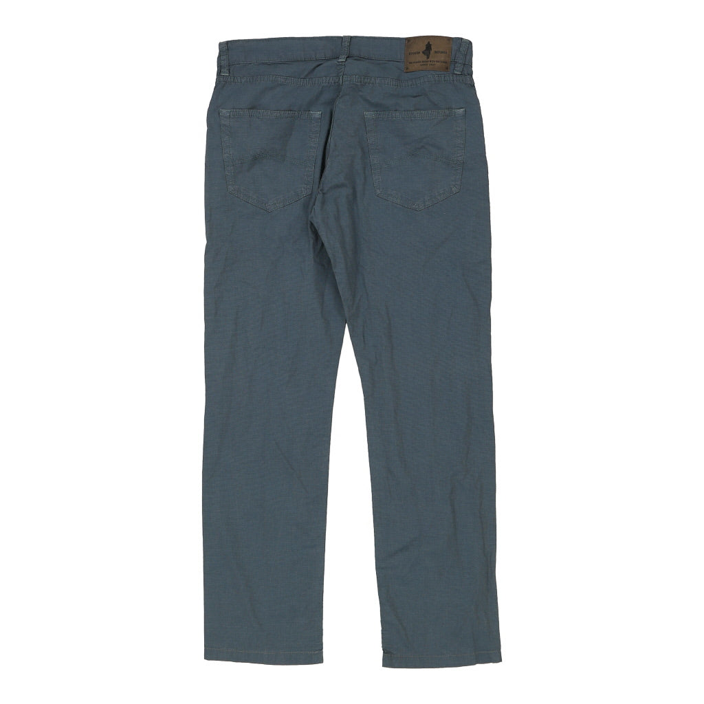 Marlboro Classics Trousers - 33W 34L Blue Cotton Refurbished - Thrifted (note: this is a term often used to describe second- refurbished available on Cerqular