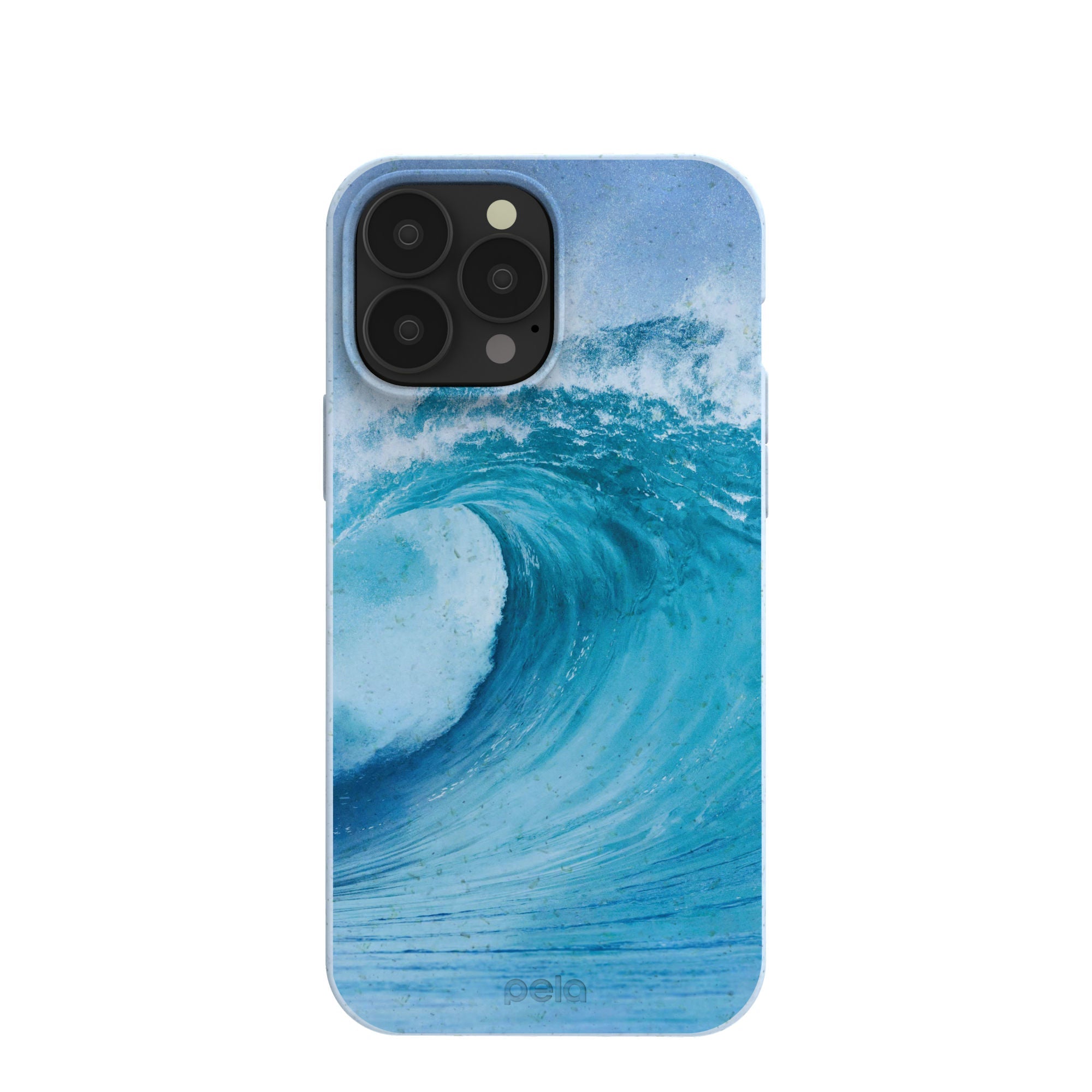 Powder Blue Big Wave iPhone 13 Pro Max Case Refurbished - Pela Case refurbished available on Cerqular