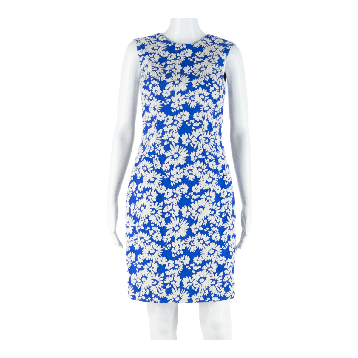 L.K.BENNETT Womens Pencil Dress Blue Floral Sleeveless Knee Length UK 8 Refurbished - N/A refurbished available on Cerqular
