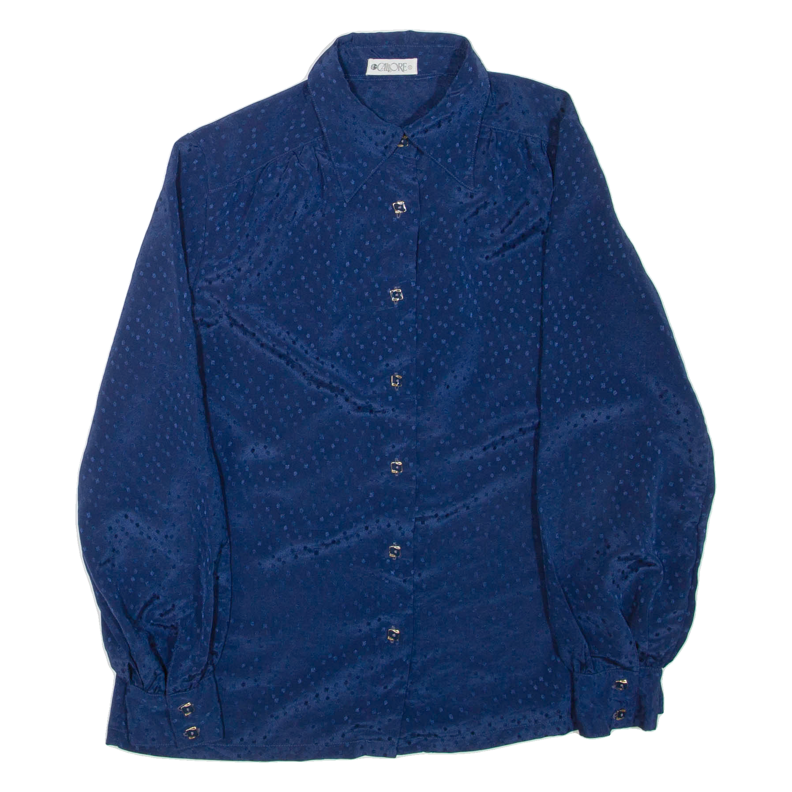 CALLORE Womens Printed Shirt Blue Collared Long Sleeve M Refurbished - N/A refurbished available on Cerqular