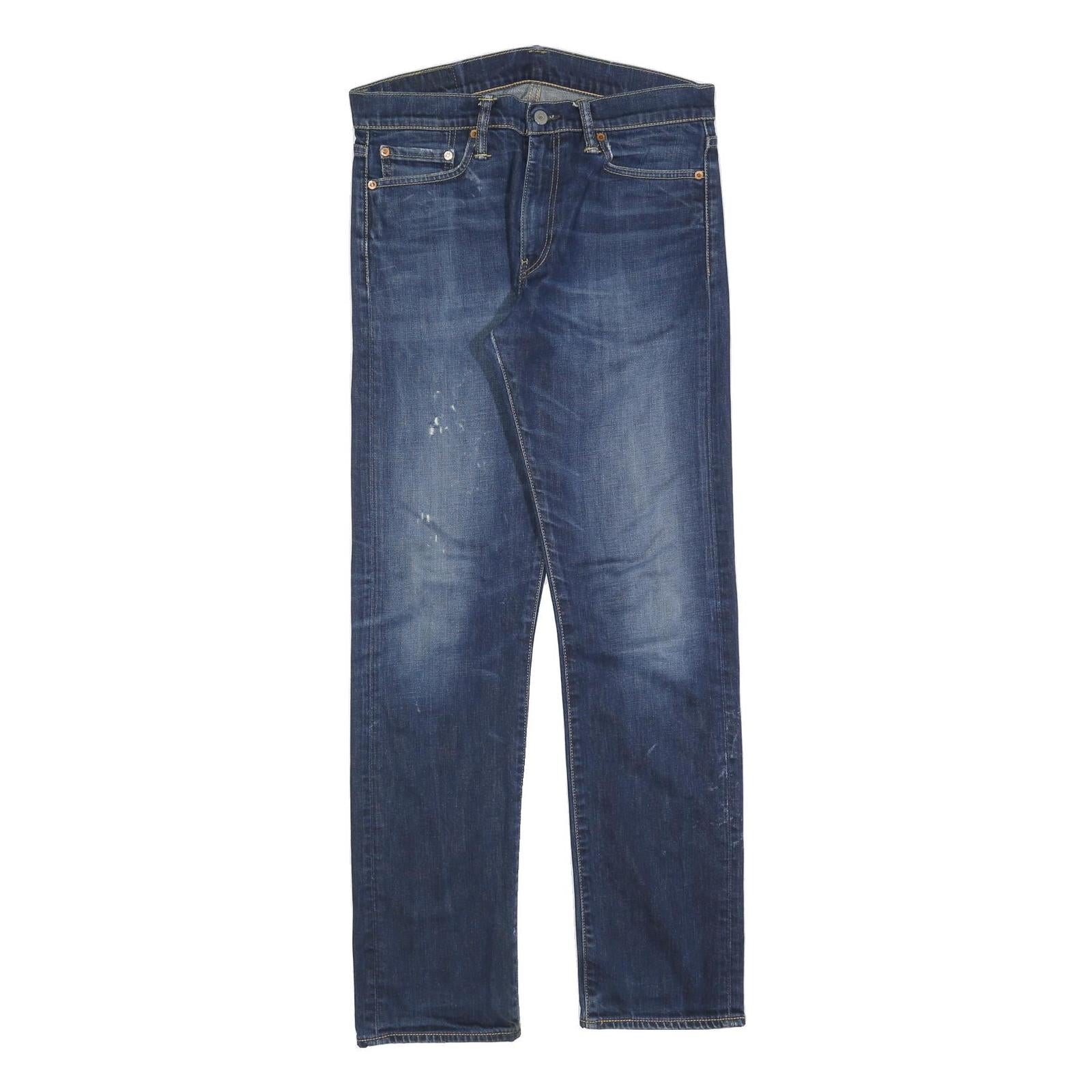 LEVI'S 513 Mens Jeans Blue Regular Straight Denim Medium W32 L34 Classic Fit Refurbished - N/A refurbished available on Cerqular