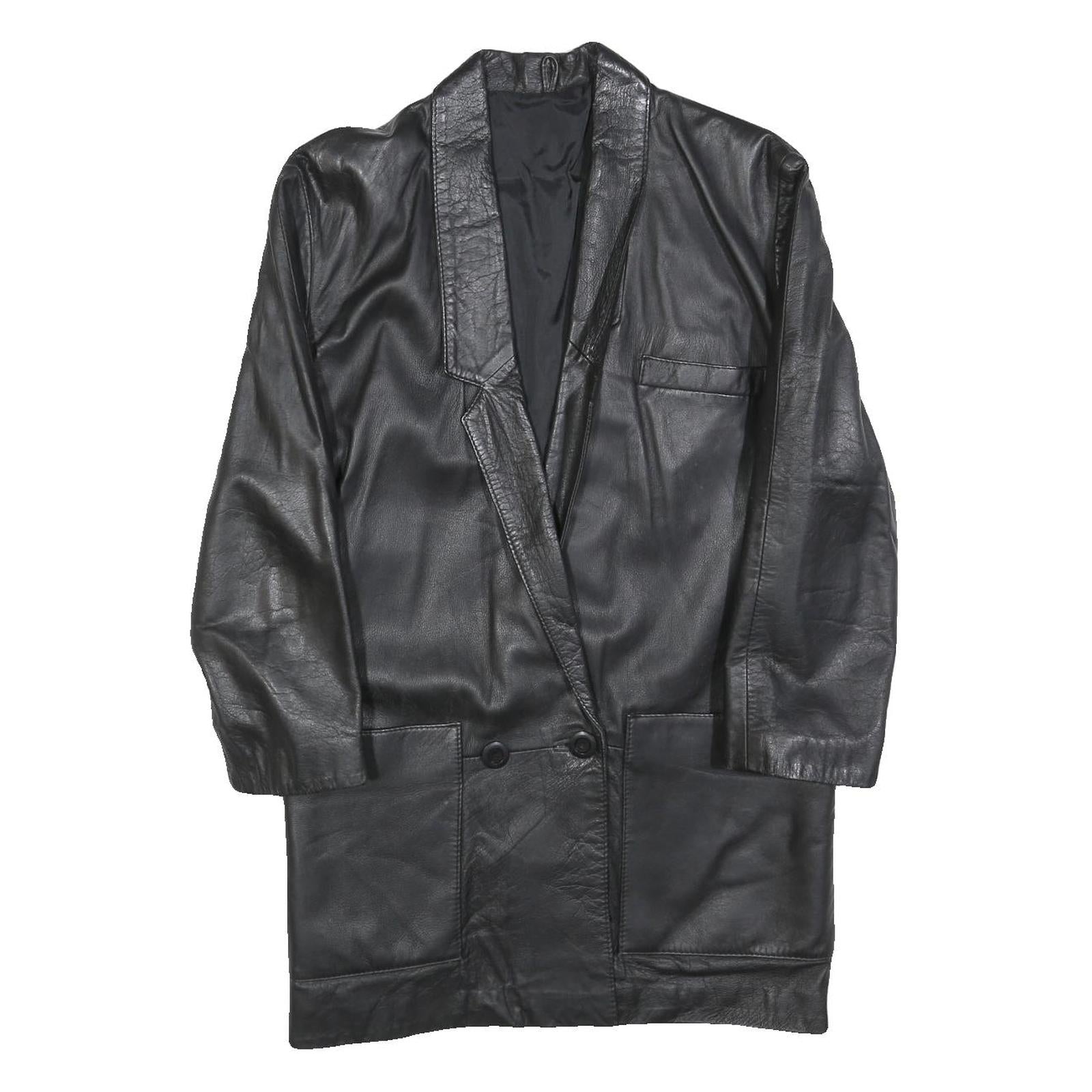 Buy Womens Black Leather Button Jacket S Woven Classic Plain Stylish Comfort Refurbished - $51.99 Womens Black Leather Button Jacket S Woven Classic Plain Stylish Comfort Refurbished - N/A refurbished available on Cerqular