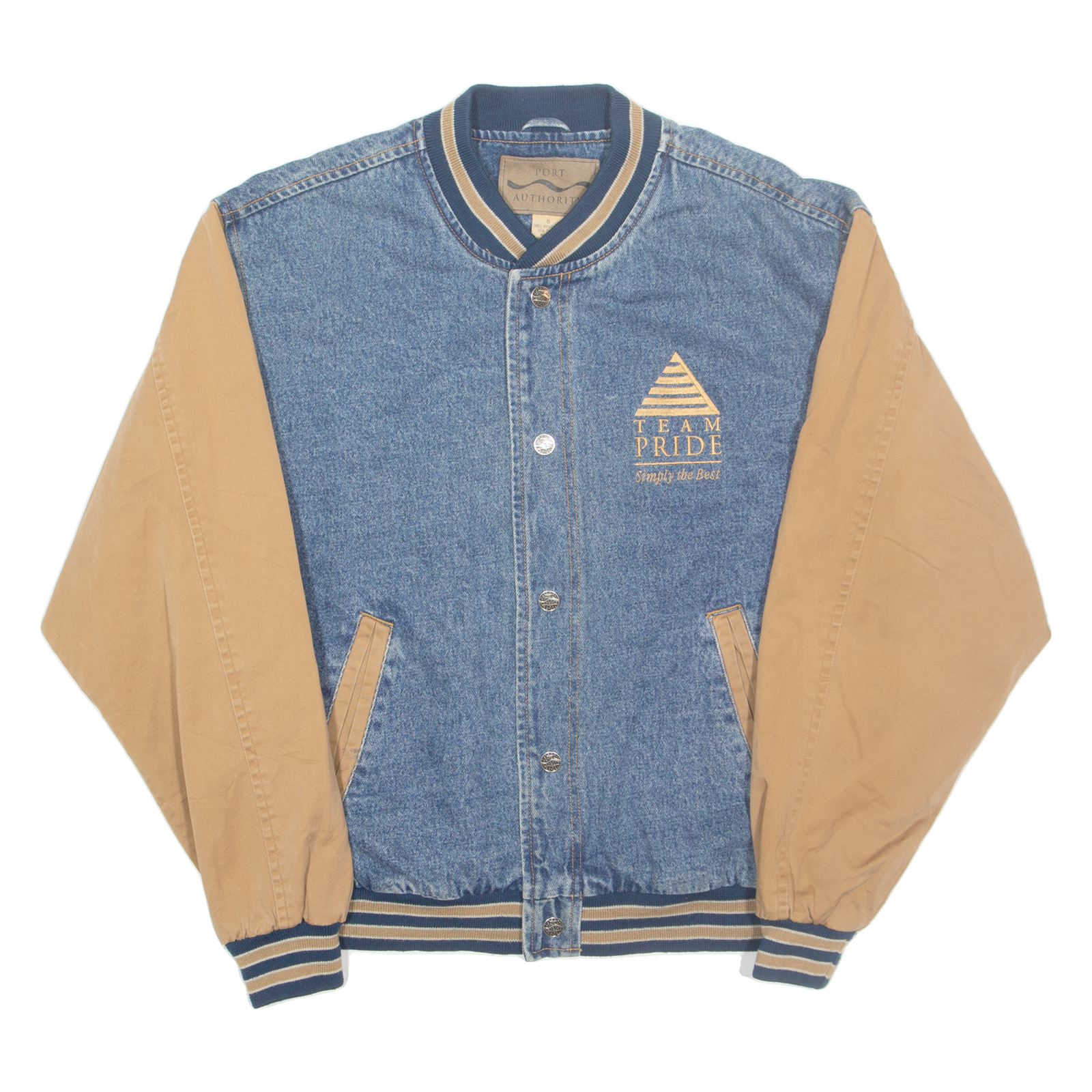PORT AUTHORITY Team Pride Mens Varsity Jacket Blue USA S Refurbished - N/A refurbished available on Cerqular