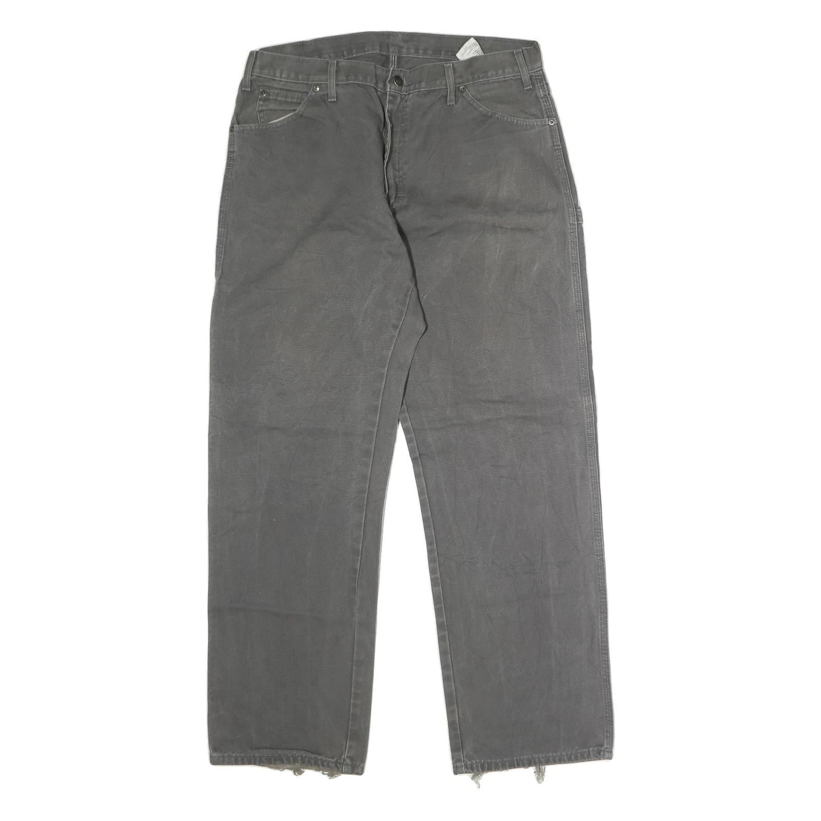 DICKIES Mens Grey Regular Fit Workwear Cotton Jeans W36 L32 Durable Casual Refurbished - N/A refurbished available on Cerqular