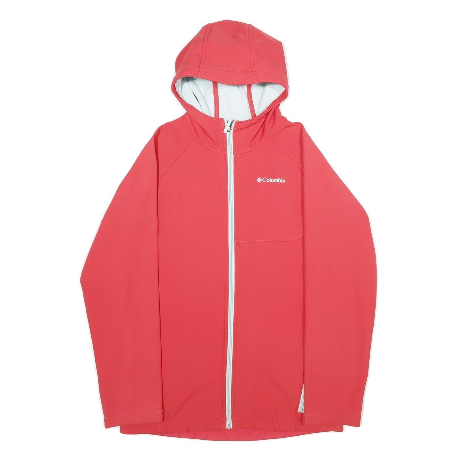 COLUMBIA Womens Red Pink Hooded Zip Jacket XL Softshell Plain Lightweight Refurbished - N/A refurbished available on Cerqular