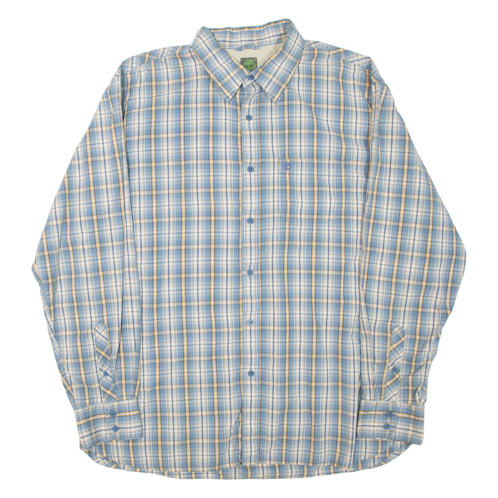 TIMBERLAND Mens Shirt Blue Check Long Sleeve XL Refurbished - N/A refurbished available on Cerqular