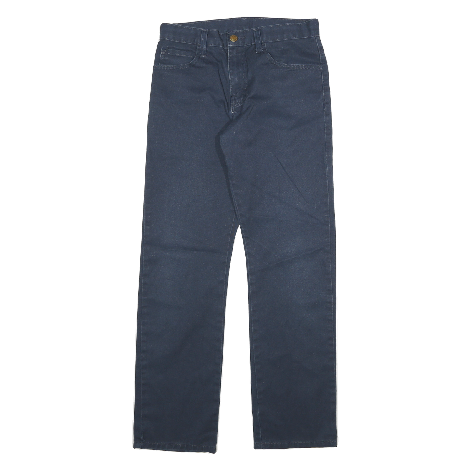 DICKIES Mens Cotton Blend Navy Regular Straight Trousers W28 L29 Classic Refurbished - N/A refurbished available on Cerqular