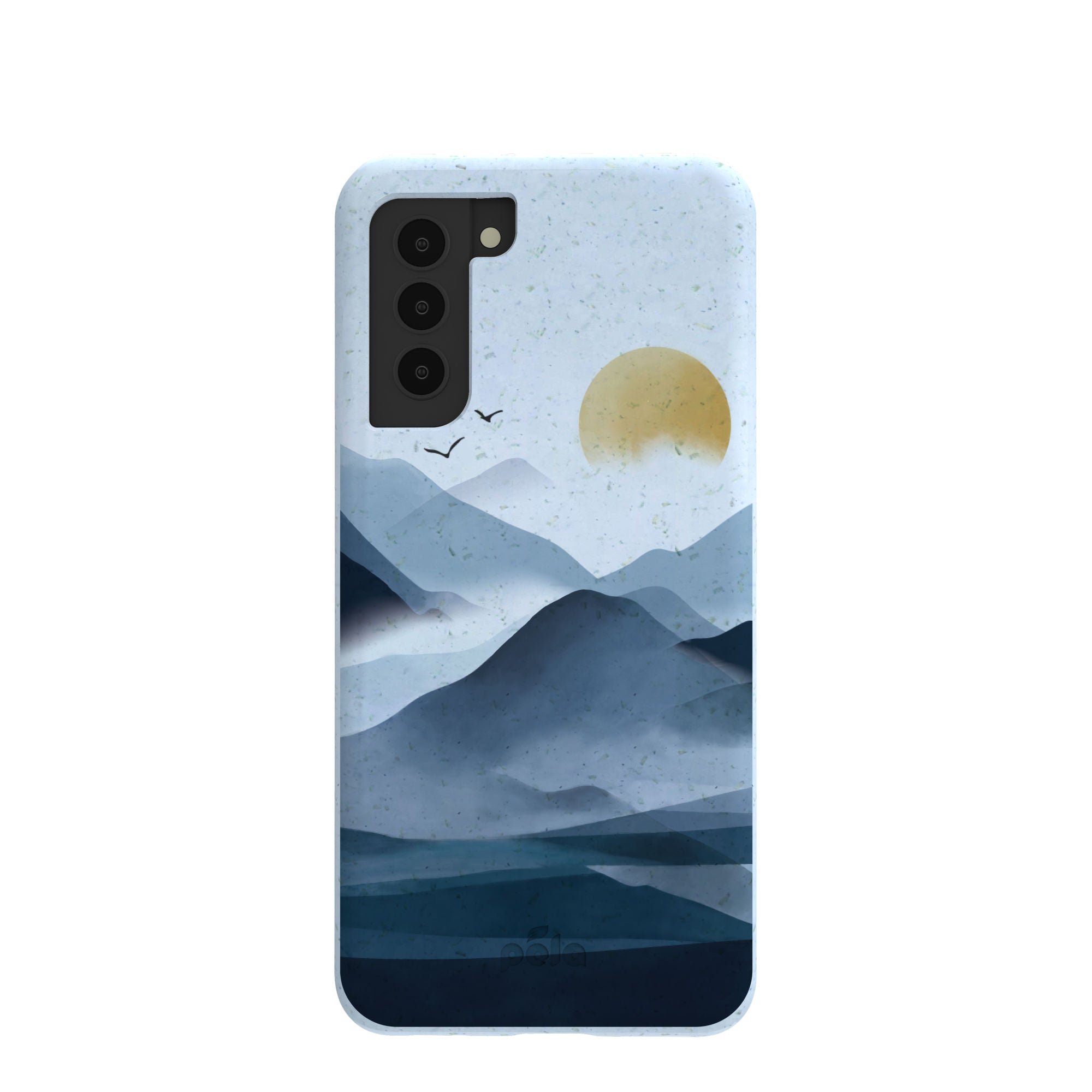 Powder Blue Misty Mountains Samsung Galaxy S21 Case Refurbished - Pela Case refurbished available on Cerqular