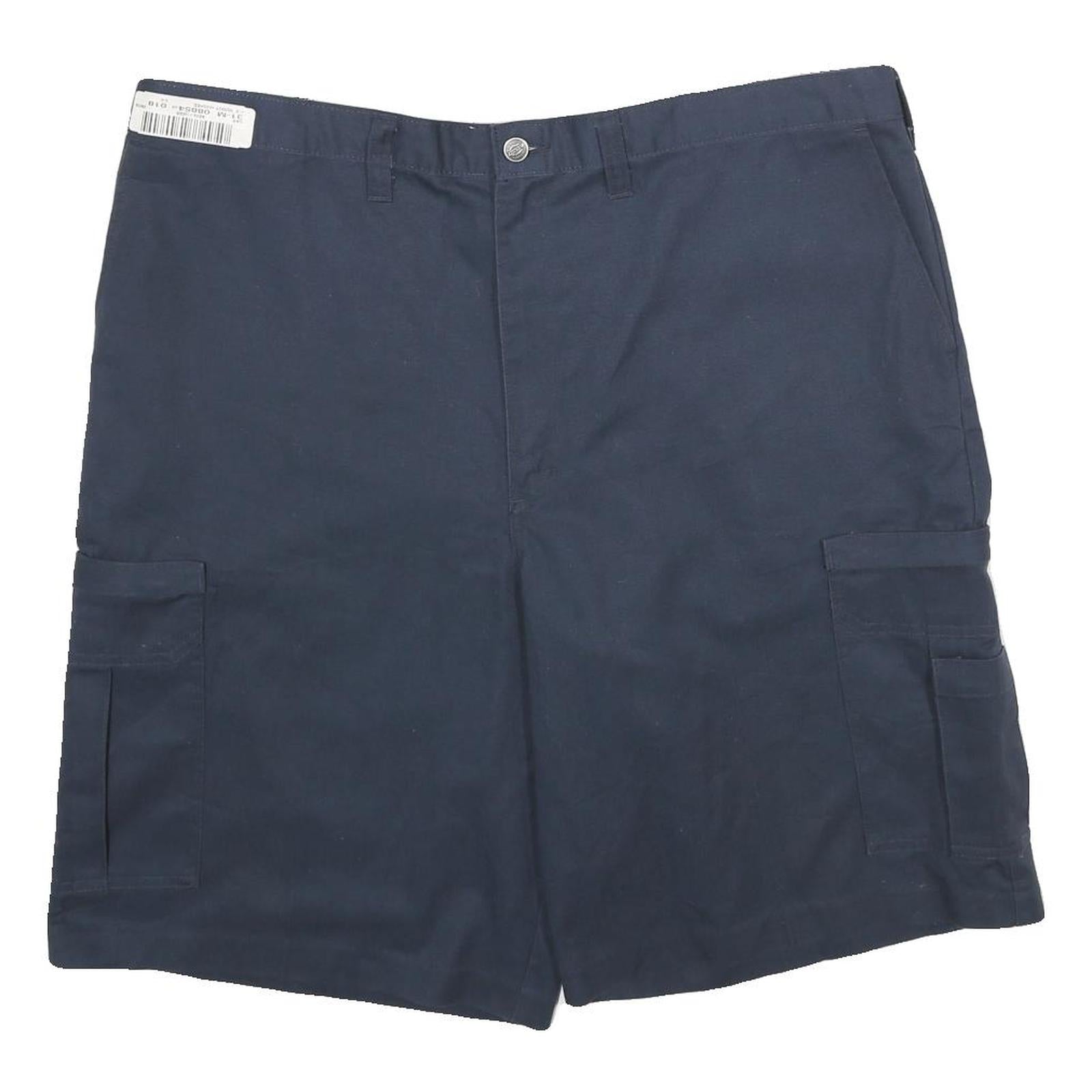 DICKIES Mens Navy Blue Cargo Workwear Shorts 2XL W42 Polyester Refurbished - N/A refurbished available on Cerqular