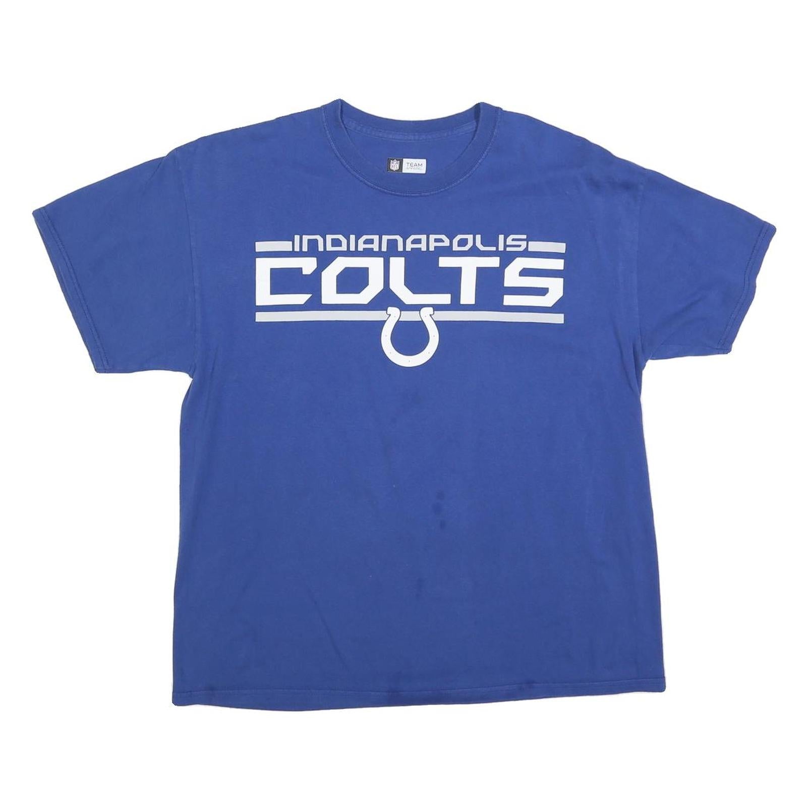 NFL Mens Blue Indianapolis Colts Graphic T-Shirt L Crew Neck Short Sleeve Refurbished - N/A refurbished available on Cerqular