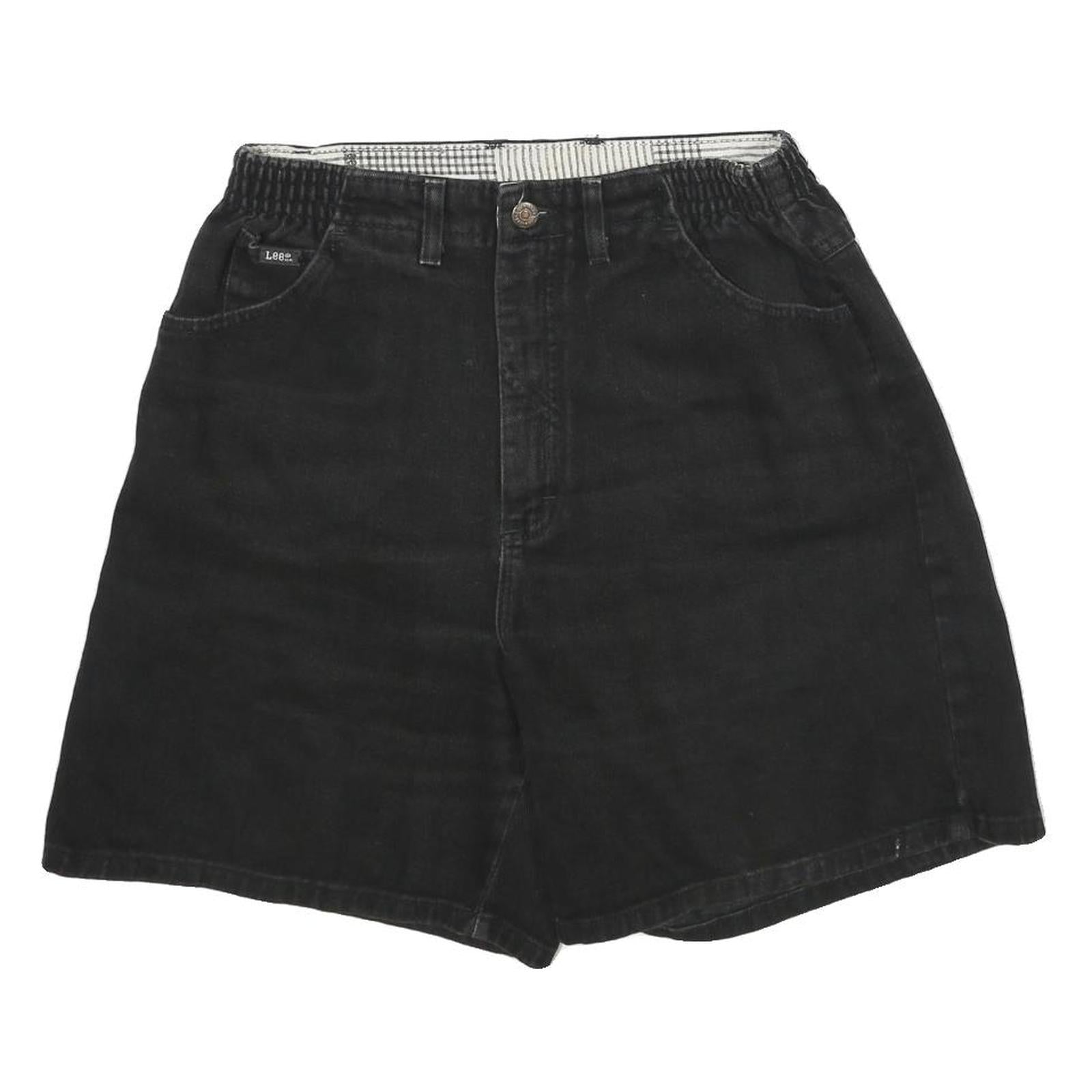 LEE Womens Shorts Black Casual M W30 Cotton Denim Plain Relaxed Fit Refurbished - N/A refurbished available on Cerqular