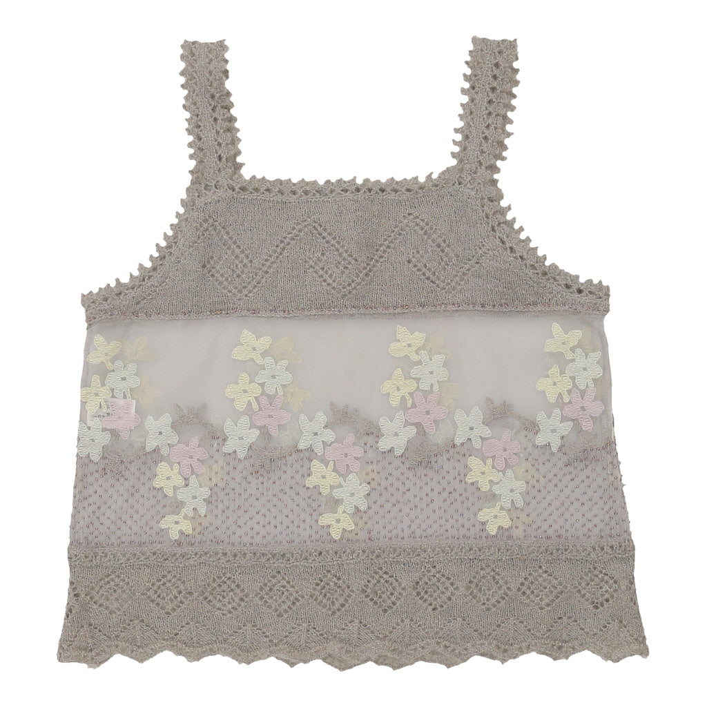 Moschino Sheer Top - Large Grey Nylon | Size: large Refurbished - N/A (Preloved Designer is not a specific brand, it refurbished available on Cerqular