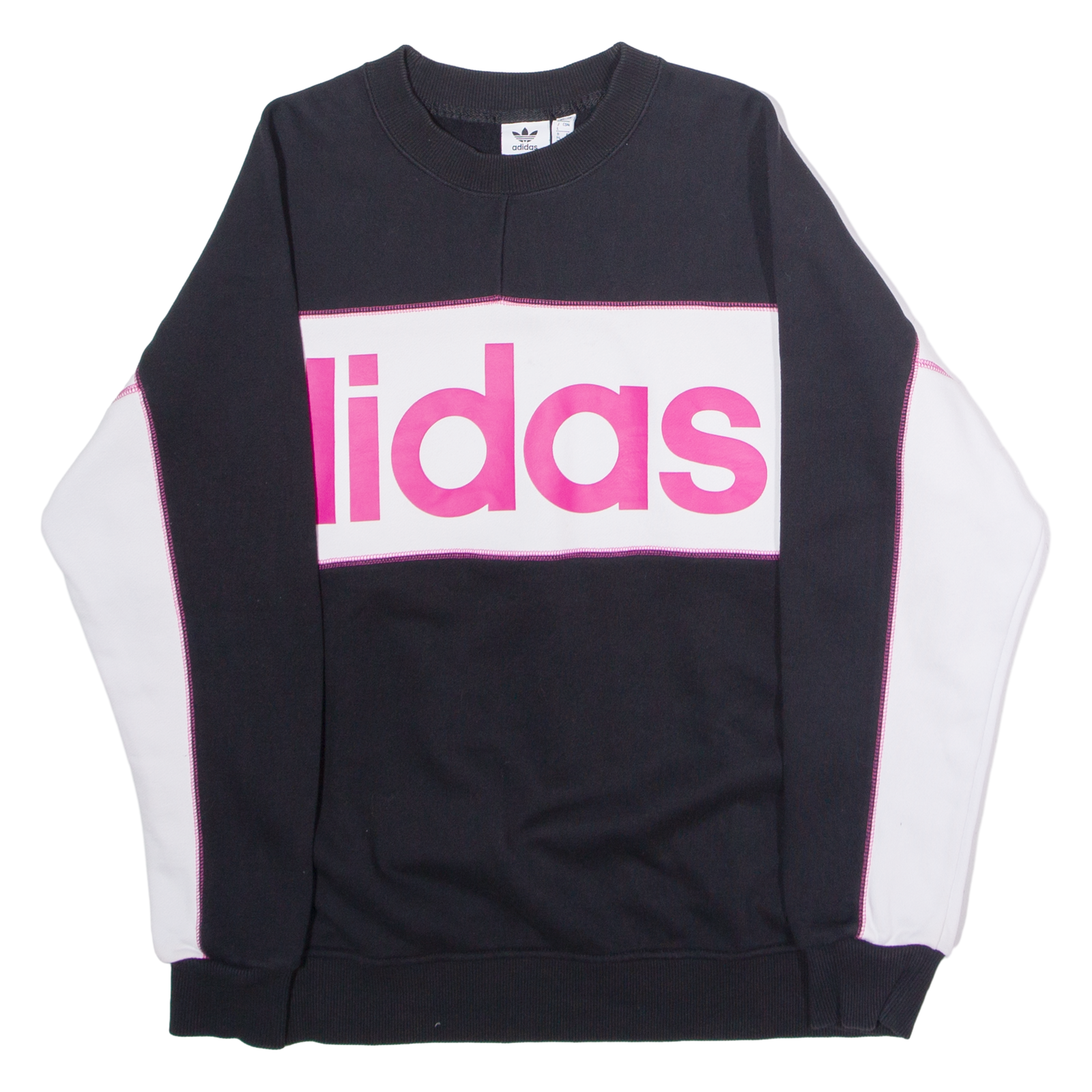 ADIDAS ORIGINALS Womens Sweatshirt Black Crew Neck UK 8 Refurbished - N/A refurbished available on Cerqular