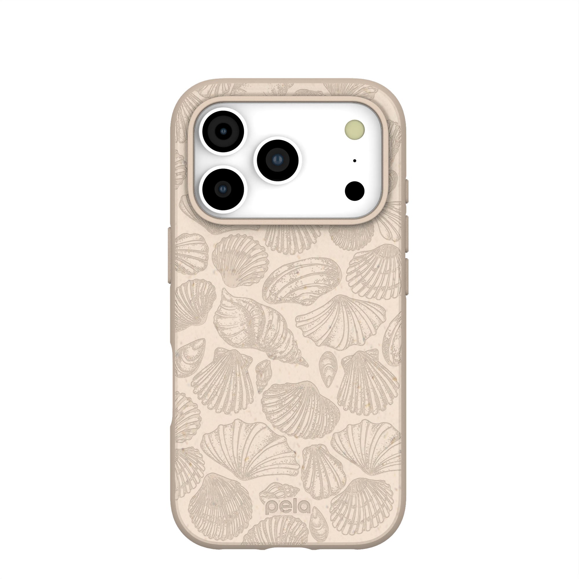 Seashell Seashore iPhone 17 Pro Case | MagSafe Compatibility: With MagSafe Refurbished - Pela Case refurbished available on Cerqular