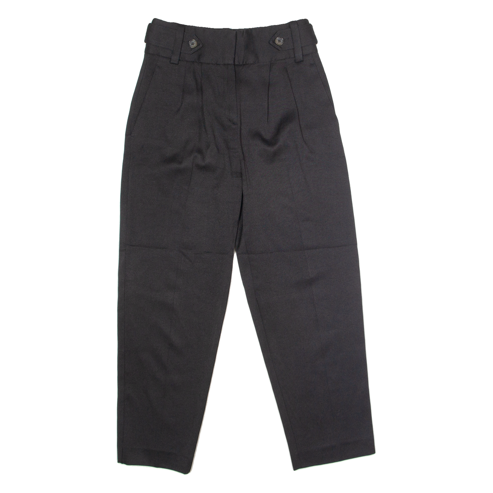 REISS Womens Trousers Black Regular Straight Viscose W26 L26 Refurbished - N/A refurbished available on Cerqular