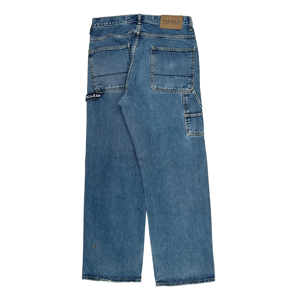 Nautica Carpenter Jeans - 32W 30L Blue Cotton Refurbished - Thrifted (note: this is a term often used to describe second- refurbished available on Cerqular
