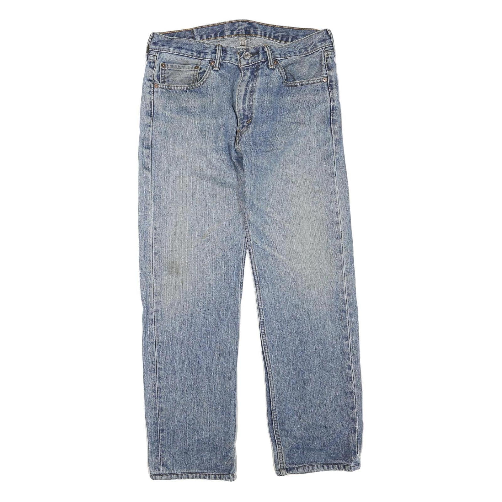 LEVI'S 505 Mens Jeans Blue Regular Straight Denim Medium W33 L32 Classic Zip Refurbished - N/A refurbished available on Cerqular