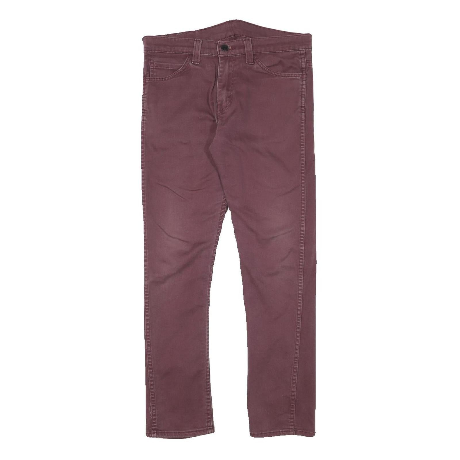 LEVI'S Mens Jeans Burgundy Slim Skinny Denim W30 L27 Cotton Blend Zip Refurbished - N/A refurbished available on Cerqular