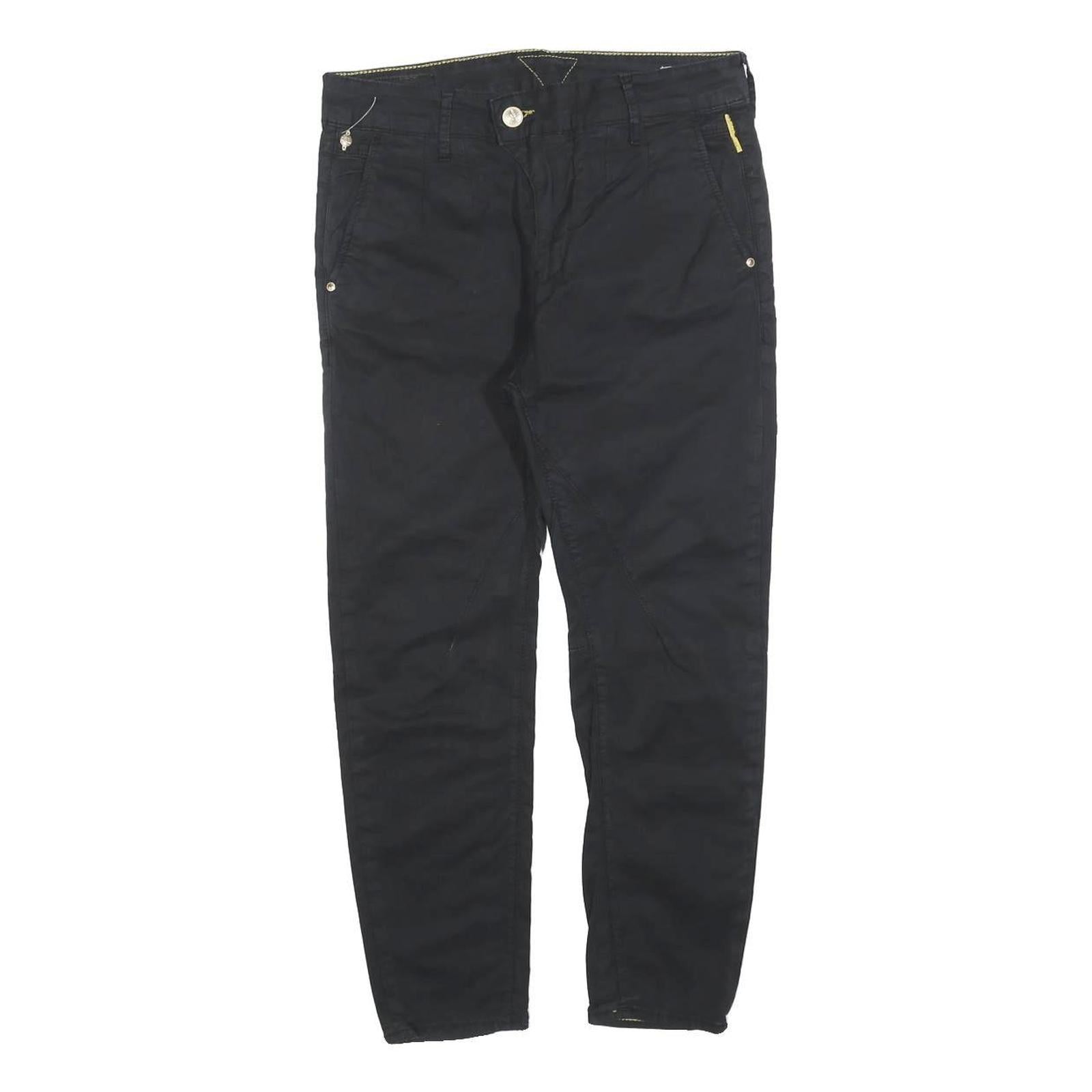 MELTIN POT Womens Polyester Blend Black Slim Straight Trousers W28 L22 Stylish Refurbished - N/A refurbished available on Cerqular