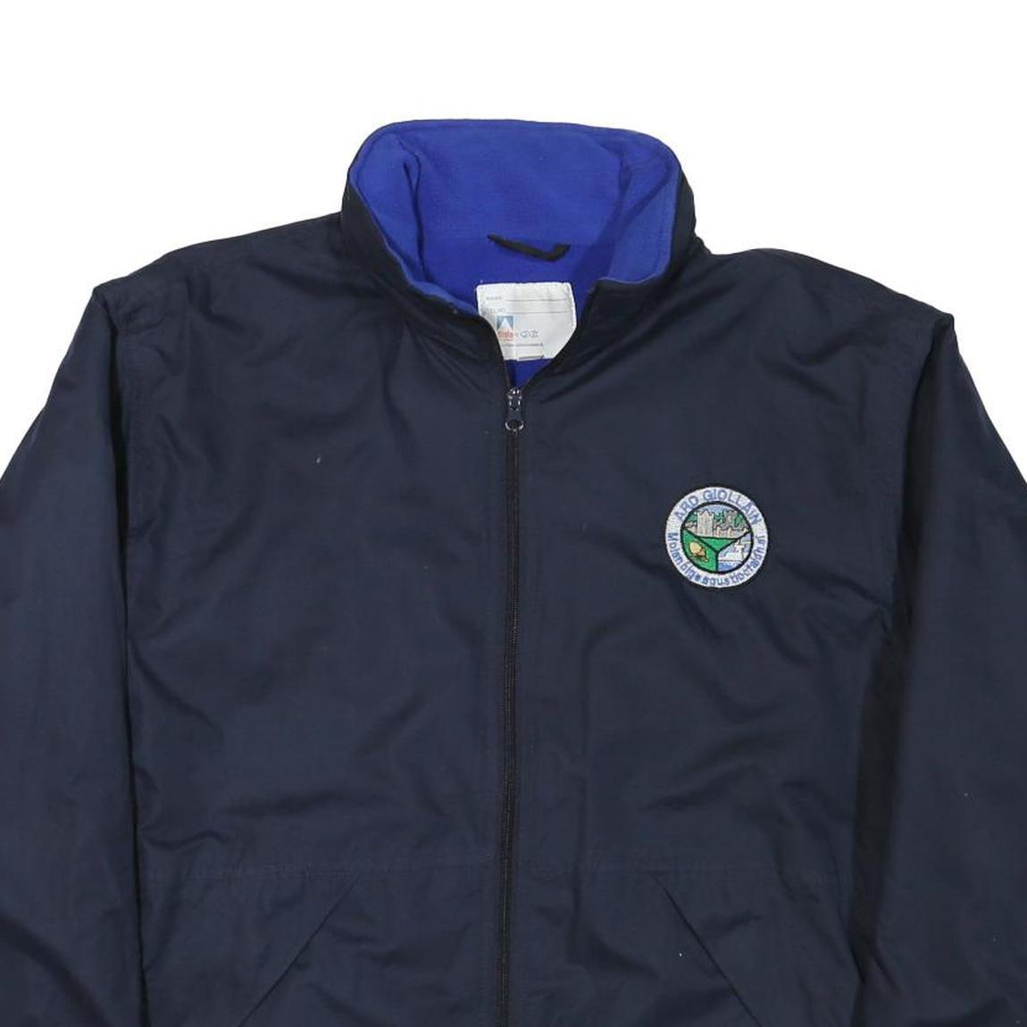 SOLO Mens Navy Blue Casual Zip Jacket S Polyester Blend Plain Classic Fit Refurbished - N/A refurbished available on Cerqular