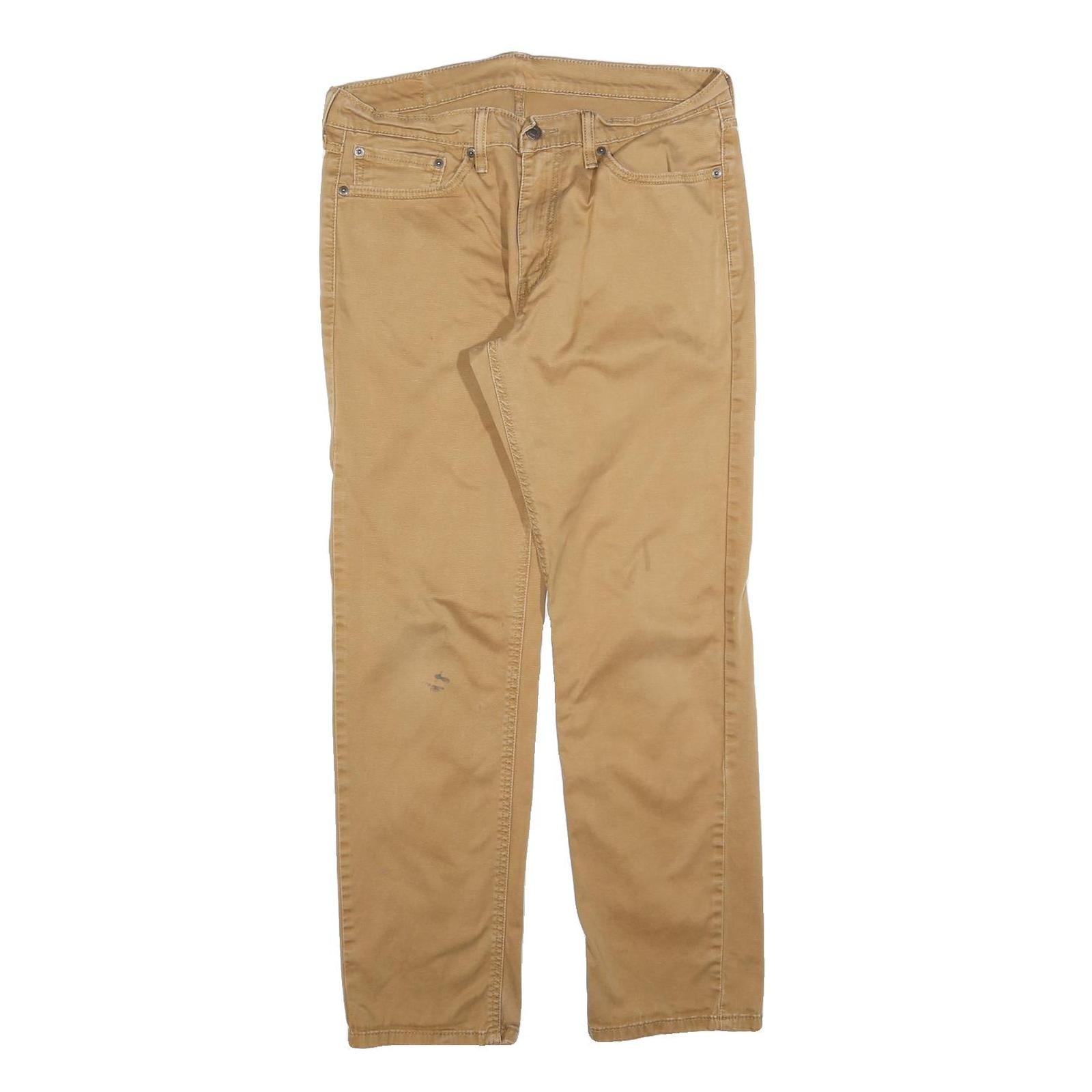 LEVI'S Mens Beige Slim Straight Cotton Blend Trousers W32 L29 Casual Zip Refurbished - N/A refurbished available on Cerqular