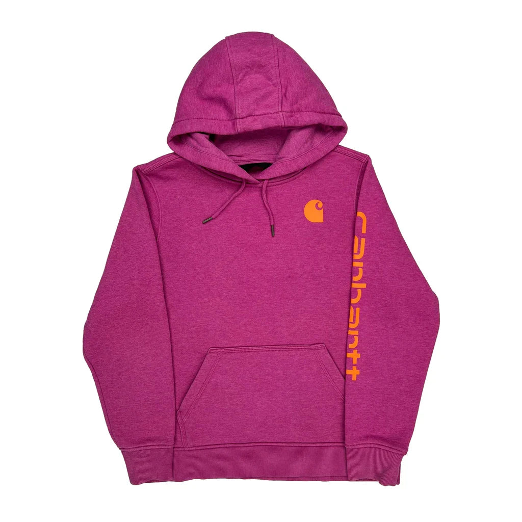 Carhartt Hoodie - Large Purple Cotton Blend Refurbished - Thrifted (note: this is a term often used to describe second- refurbished available on Cerqular