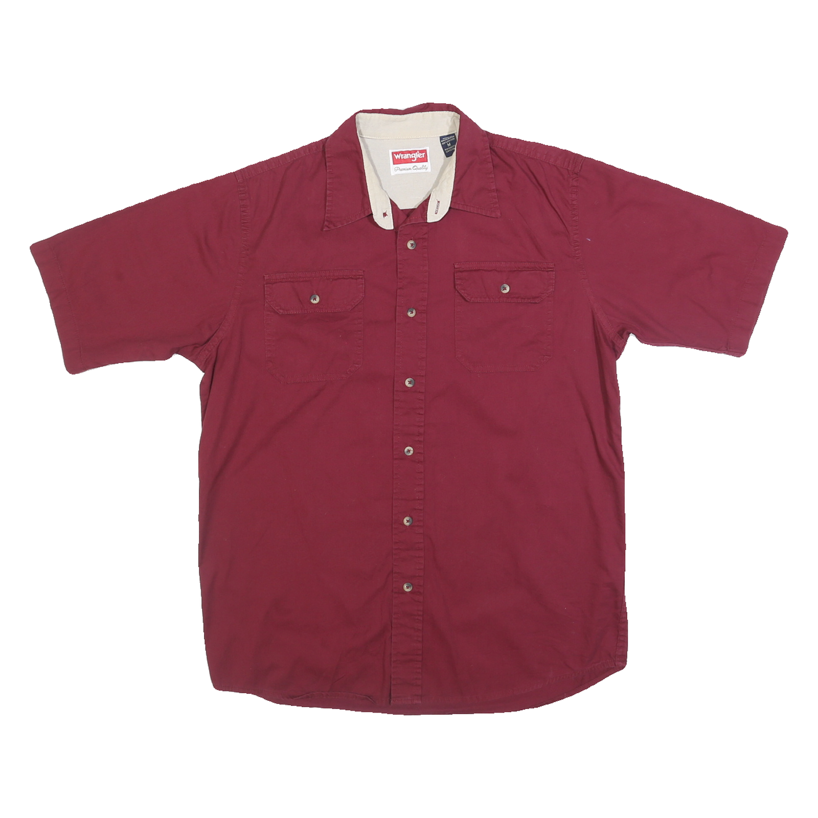 Buy WRANGLER Mens Maroon Cotton Short Sleeve Shirt M Button Pockets Casual Refurbished - $24.69 WRANGLER Mens Maroon Cotton Short Sleeve Shirt M Button Pockets Casual Refurbished - N/A refurbished available on Cerqular